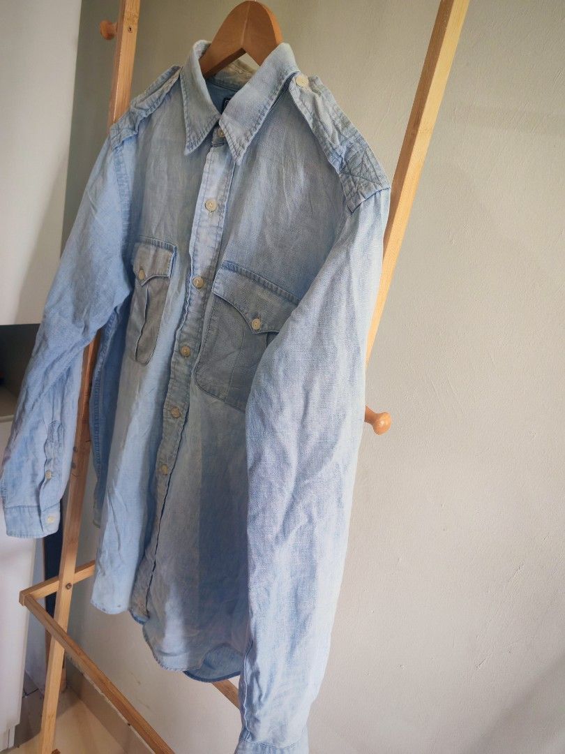 Polo Ralph Lauren Polo Ralph Lauren Chambray Military Work Shirt Size US M / EU 48-50 / 2 - 4 Thumbnail