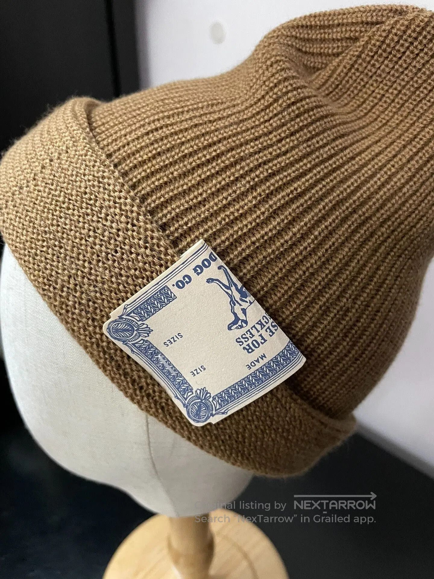 THE H.W.DOG&CO. H.W.Dog Brown Winter Beanie. Size ONE SIZE - 4 Thumbnail
