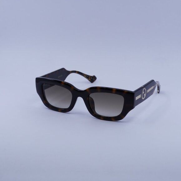 Gucci Gucci GG1558SK 002 Sunglasses Havana Square Frame, Brown Size ONE SIZE - 1 Thumbnail