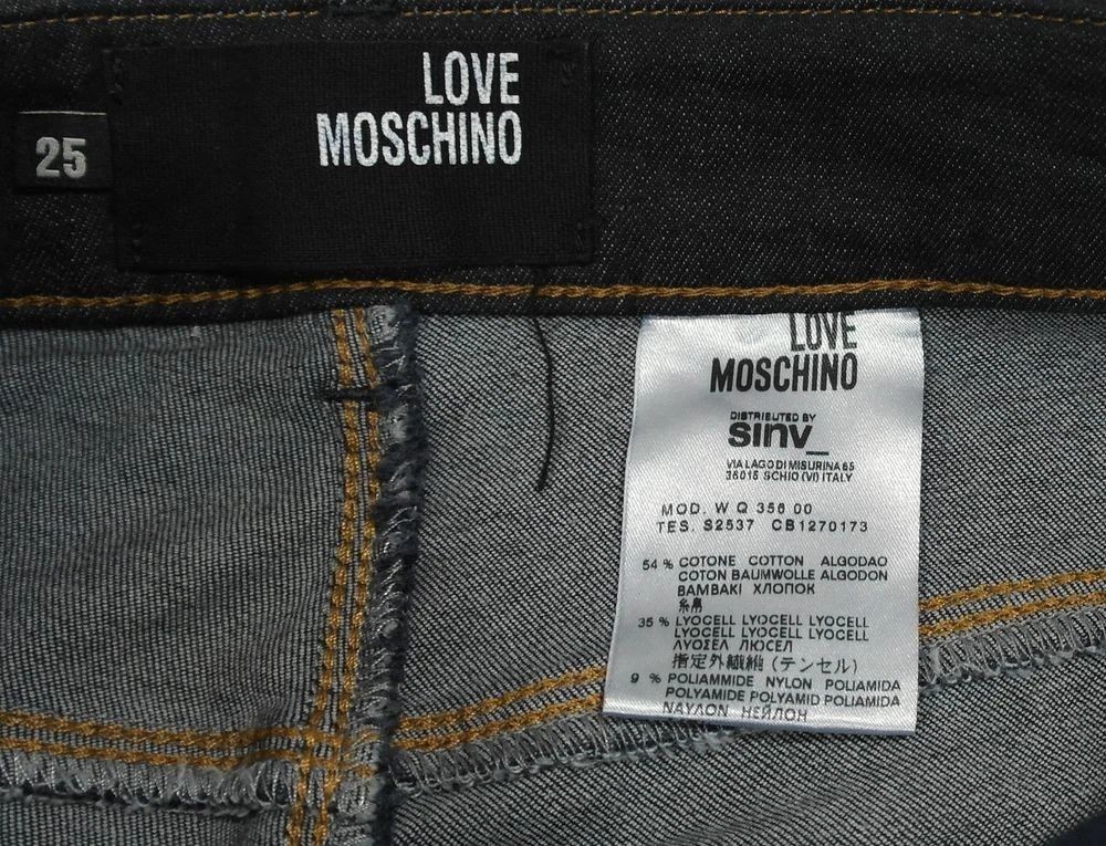 Love Moschino Love Moschino women's skinny pants size 25 dark blue Size 25" / US 0 / IT 36 - 10 Thumbnail
