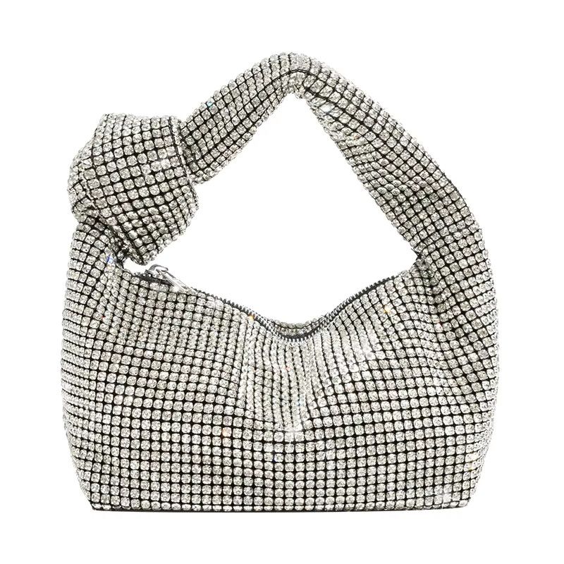Designer Luxury Rhinestones Knot Bag Size ONE SIZE - 1 Thumbnail