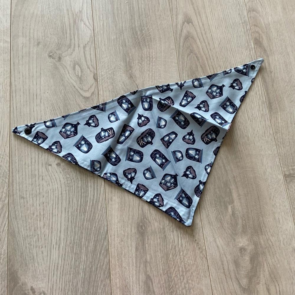 Designer Jersey Border Collars Blue Night Dog Bandana Size ONE SIZE - 6 Thumbnail