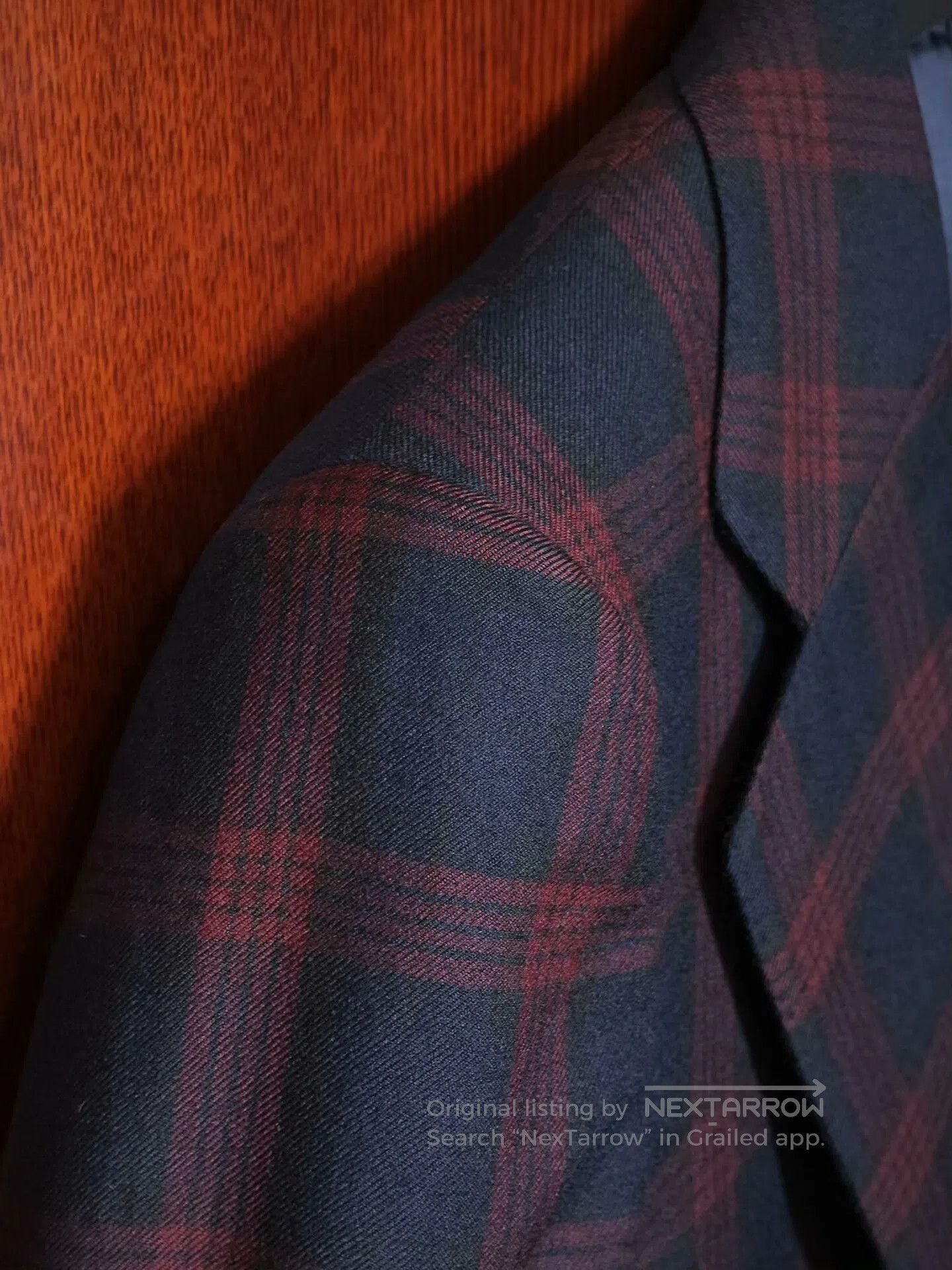 Japanese Brand Italian Wool Blend Suit with Red Checks. Size US S / EU 44-46 / 1 - 3 Thumbnail