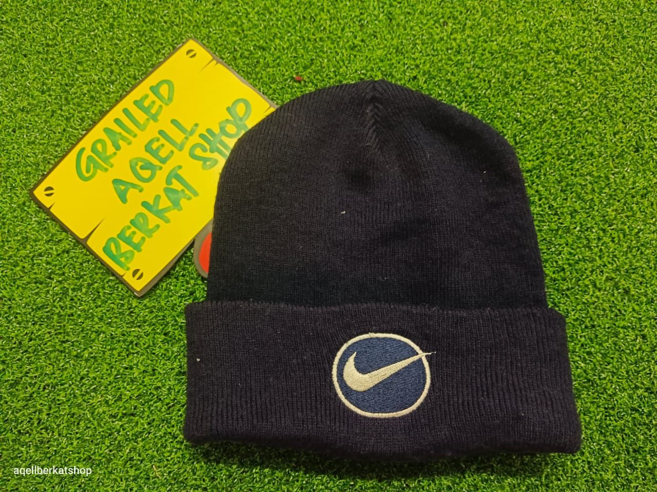 Nike VTG 80s NIKE SWOOSH Taiwan ROC Embroidered Logo Beanie Size ONE SIZE - 1 Thumbnail