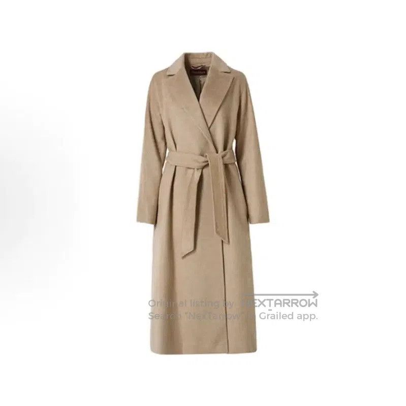 Max Mara MaxMara Khaki Women's Coat Size L . Size L / US 10 / IT 46 - 1 Thumbnail