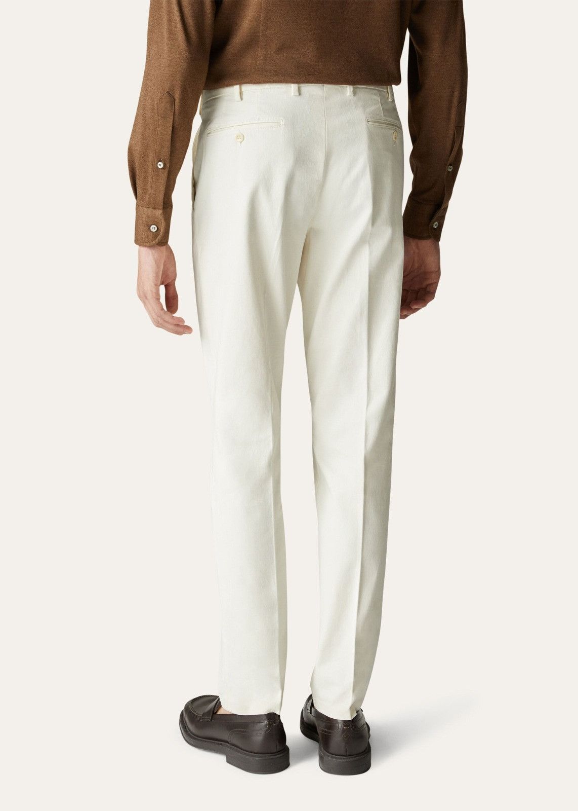 Loro Piana o1srvl11e1224 Cotton Pantaflat Slim Trouser in White Size US 36 / EU 52 - 4 Thumbnail