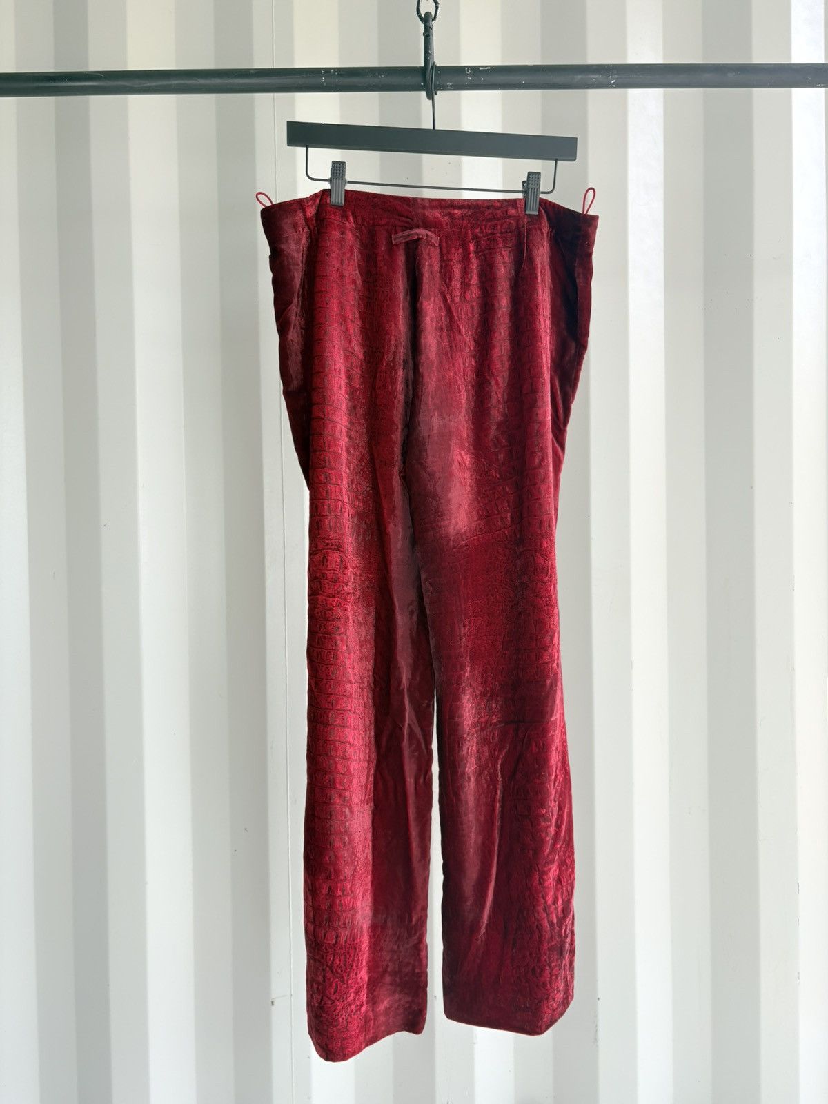 Jean Paul Gaultier Crocodile Print Velour Trousers Size US 34 / EU 50 - 4 Thumbnail