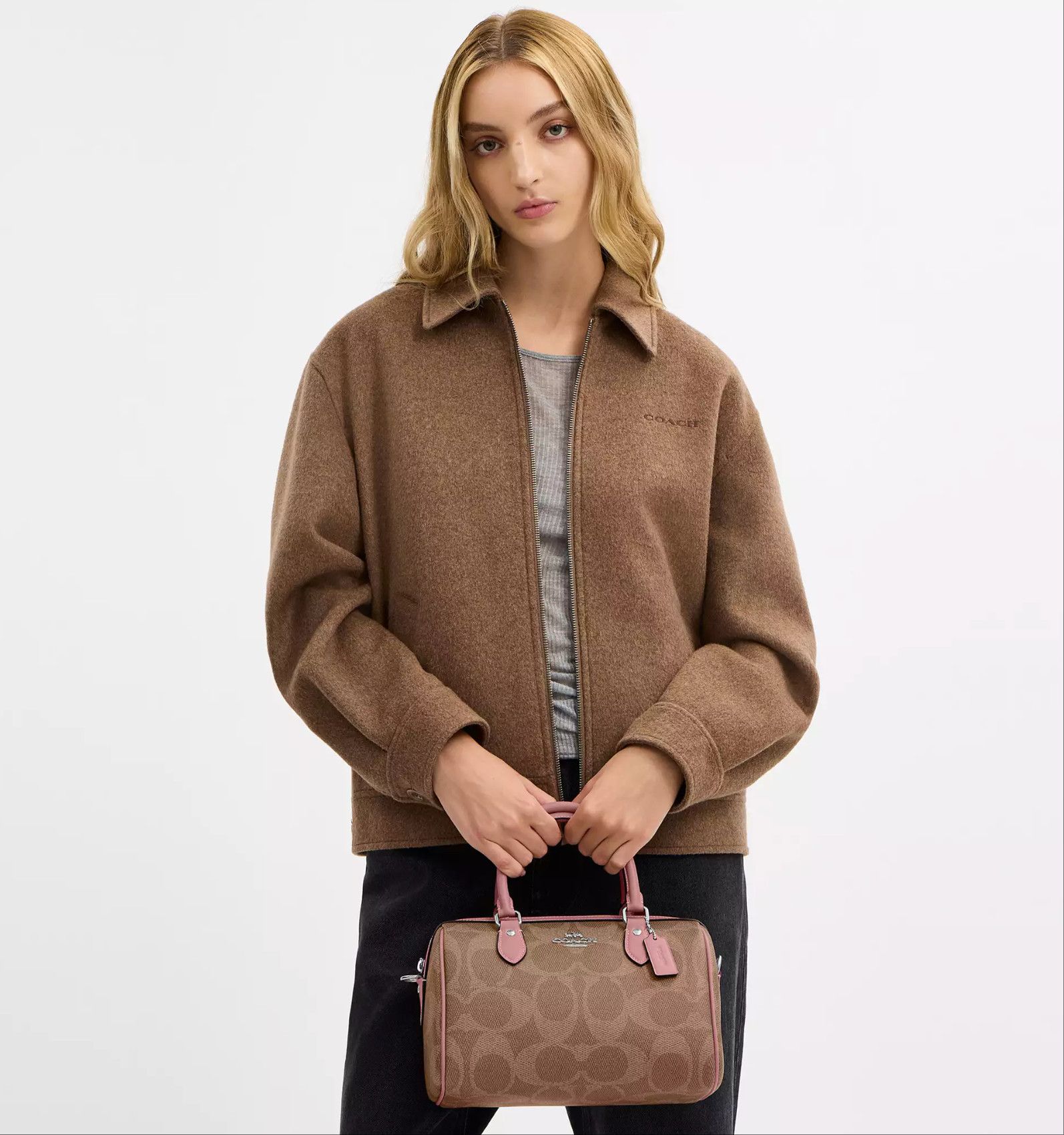 Rowan Satchel Bag In Maxi Signature Canvas CCD76