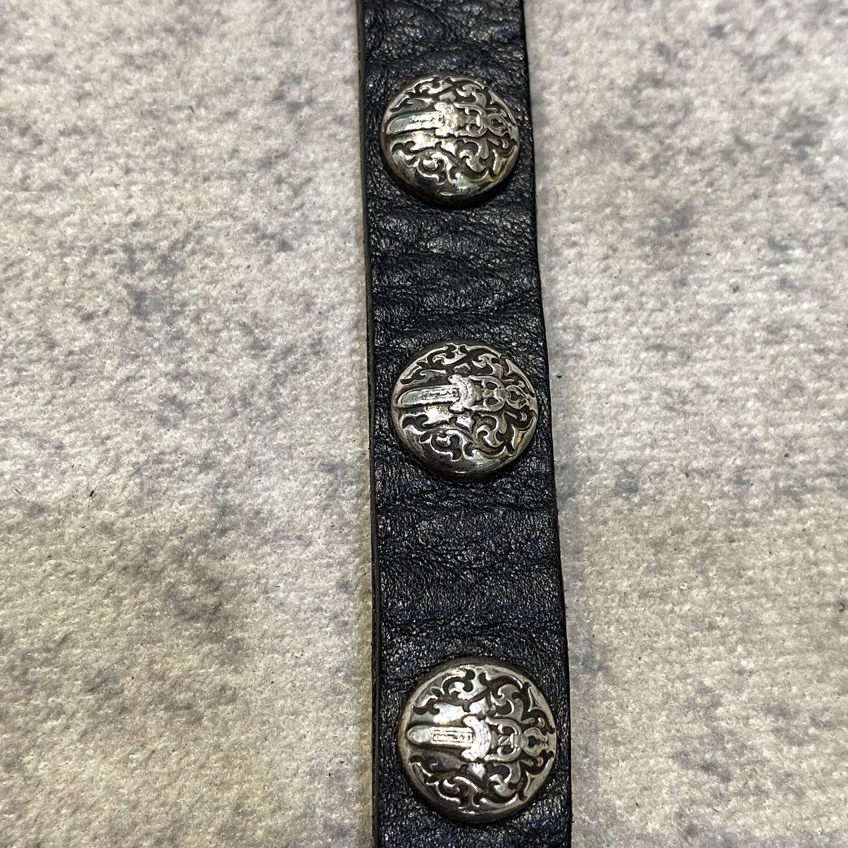 Chrome Hearts Chrome Hearts 2 Button 2 Snap Bracelet Cross black leather Size ONE SIZE - 4 Thumbnail