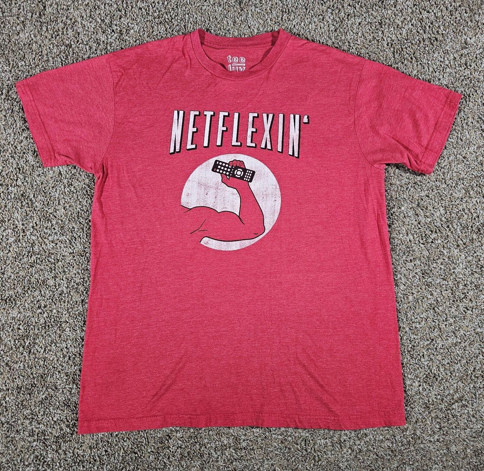 Designer netflexin tee luv large red t-shirt Size US L / EU 52-54 / 3 - 1 Thumbnail