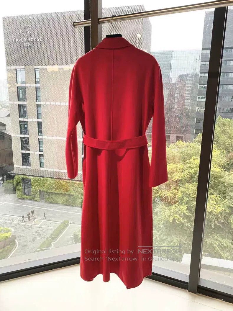 Max Mara Max Mara Wool red belt coat Size S / US 4 / IT 40 - 3 Thumbnail