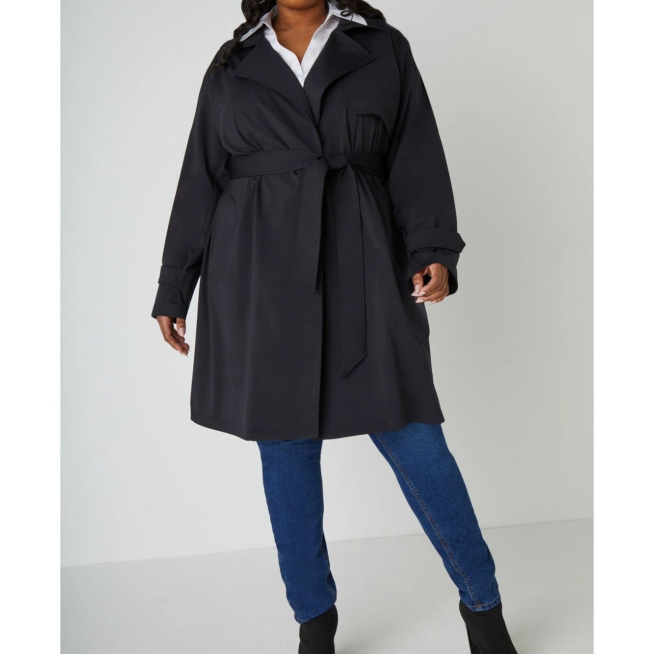 Other PLUS Size 22/24 3X | Women’s Stretch Twill Trench Coat | NWT Size 3XL / US 20-22 - 6 Thumbnail
