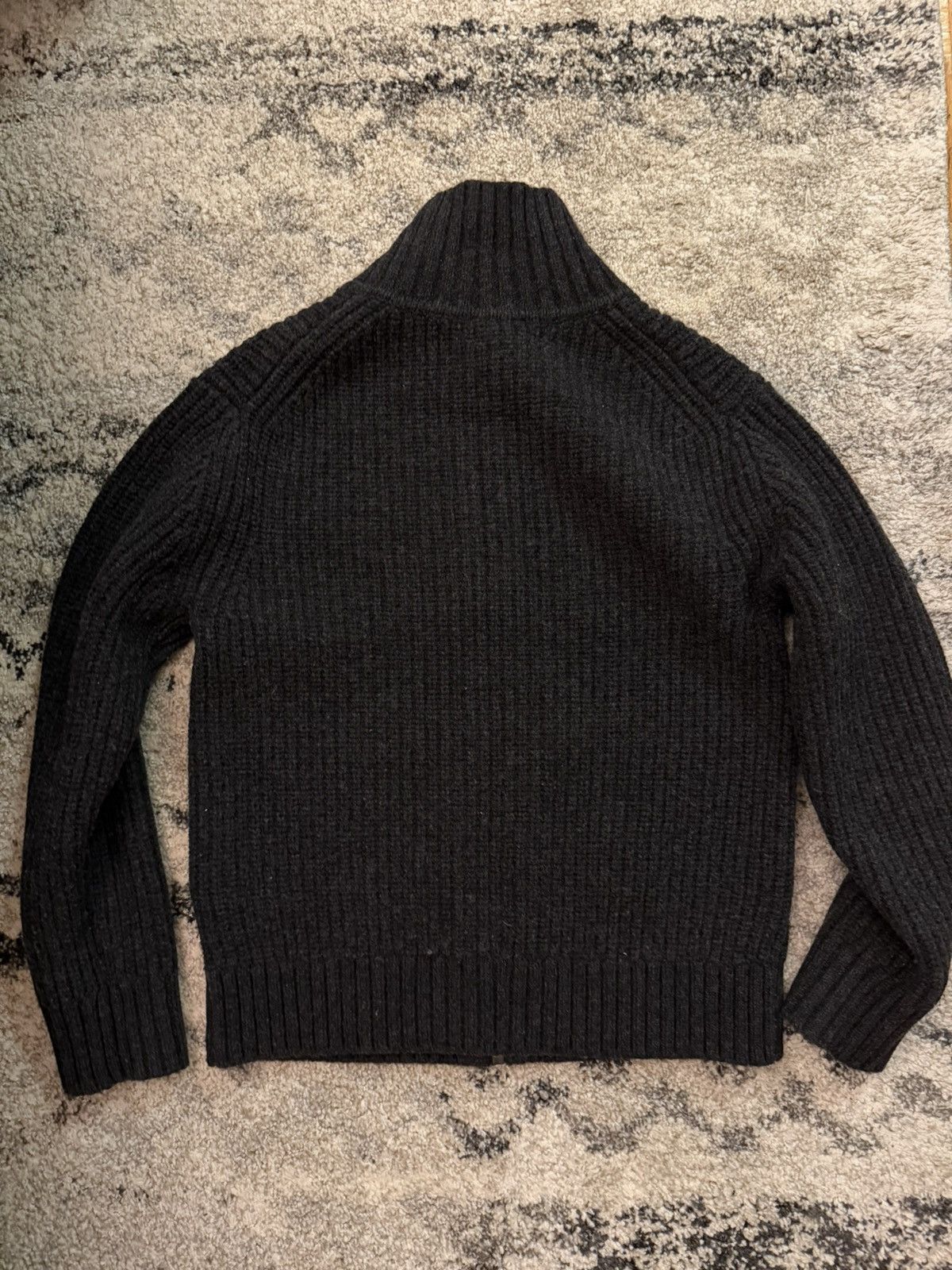 Cos COS Funnel Neck Knitted Wool Jacket Size XS Charcoal Size US XS / EU 42 / 0 - 3 Thumbnail