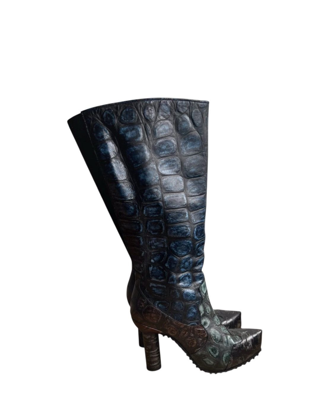 Other Muxart Barcelona exotic-textured knee-high boots 37 Size US 6 / IT 36 - 1 Thumbnail