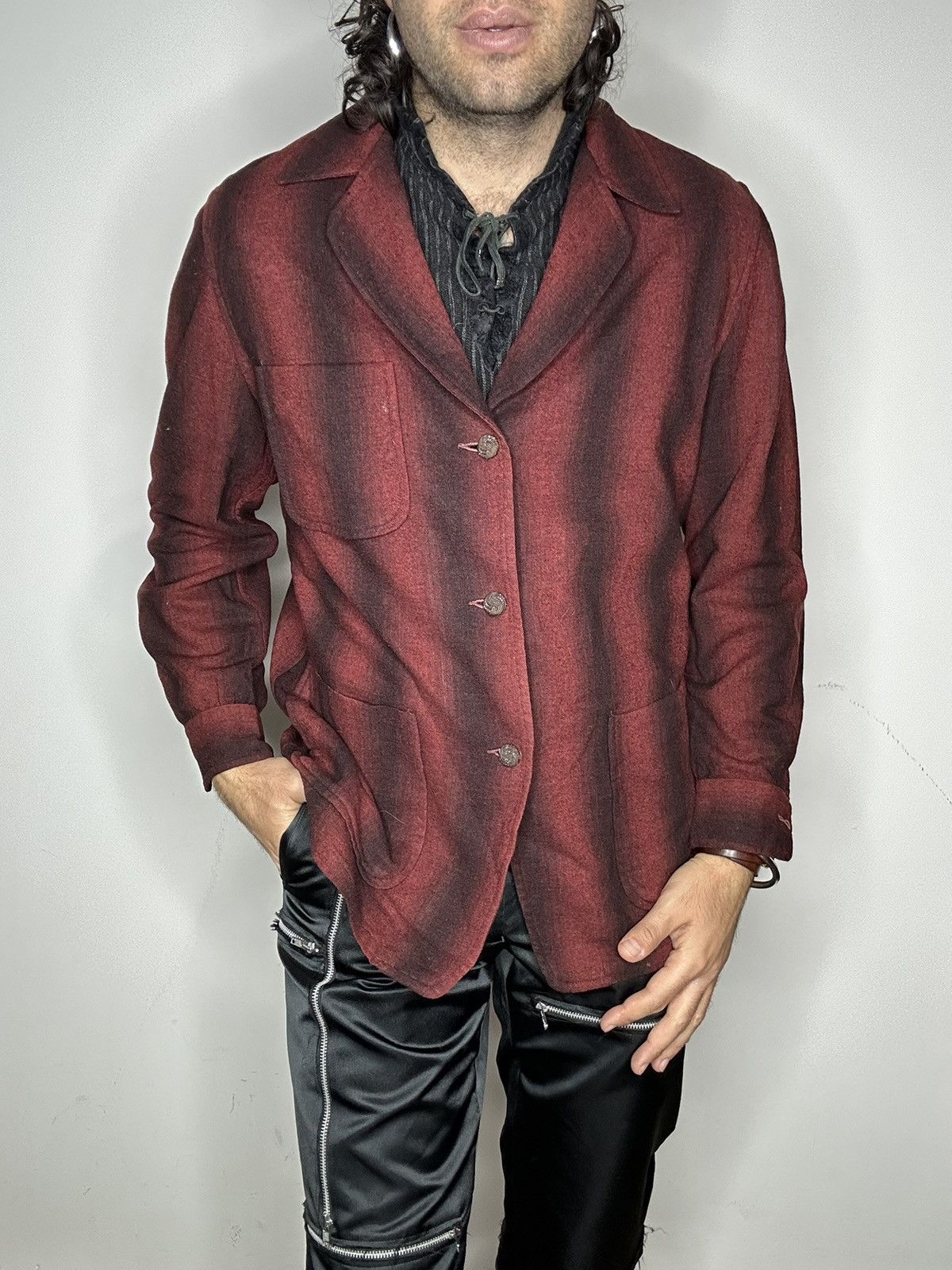 Pendleton Pendleton Country Red Blazer Shirt Size 38R - 6 Thumbnail