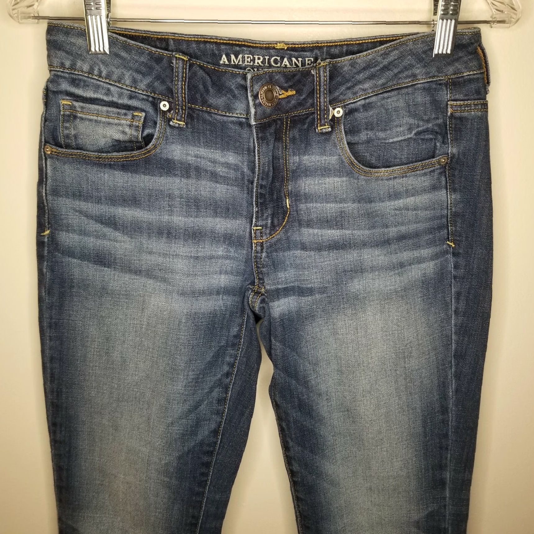 American Eagle Outfitters American Eagle Jeans Womens Skinny Stretch Blue Size 4 Size 27" / US 4 / IT 40 - 2 Thumbnail