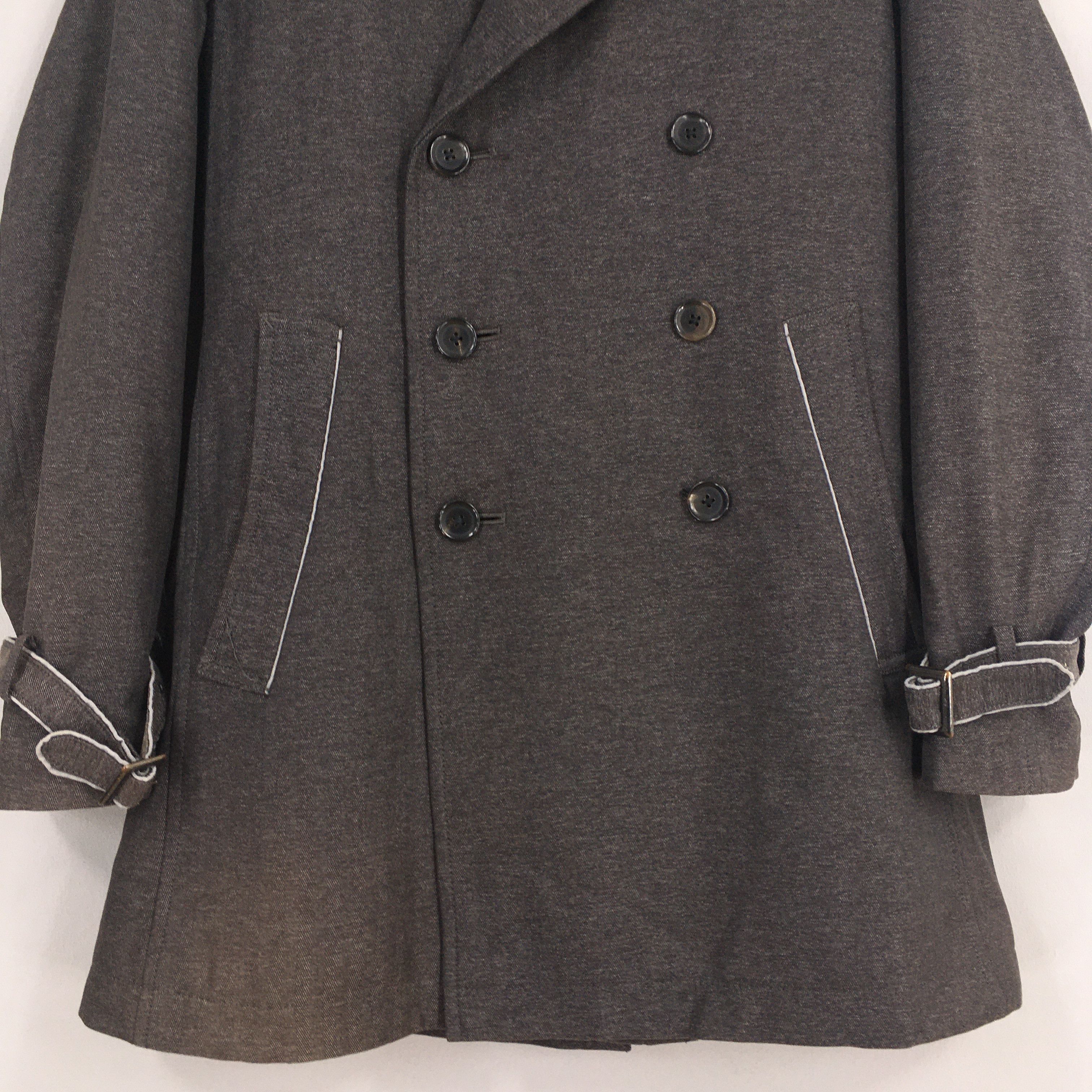 Katharine Hamnett London × Le Grande Bleu (L.G.B.) × Vintage Vintage Katharine Hamnett London Women Long Jacket Medium Size M / US 6-8 / IT 42-44 - 3 Thumbnail