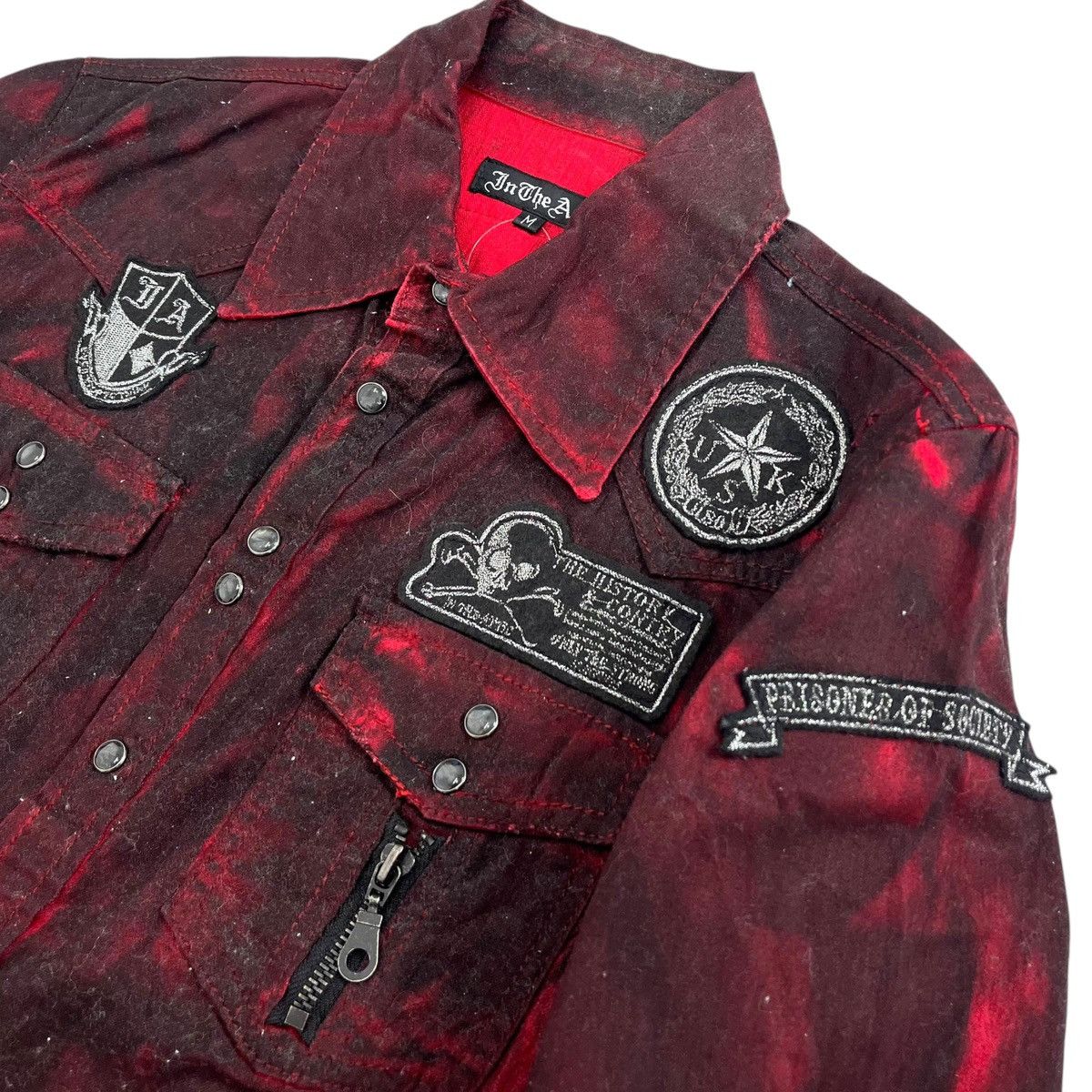 If Six Was Nine × In The Attic × Le Grande Bleu (L.G.B.) In The Attic like H Anarchy Lgb Distressed Bone Button Shirt Size US M / EU 48-50 / 2 - 4 Thumbnail