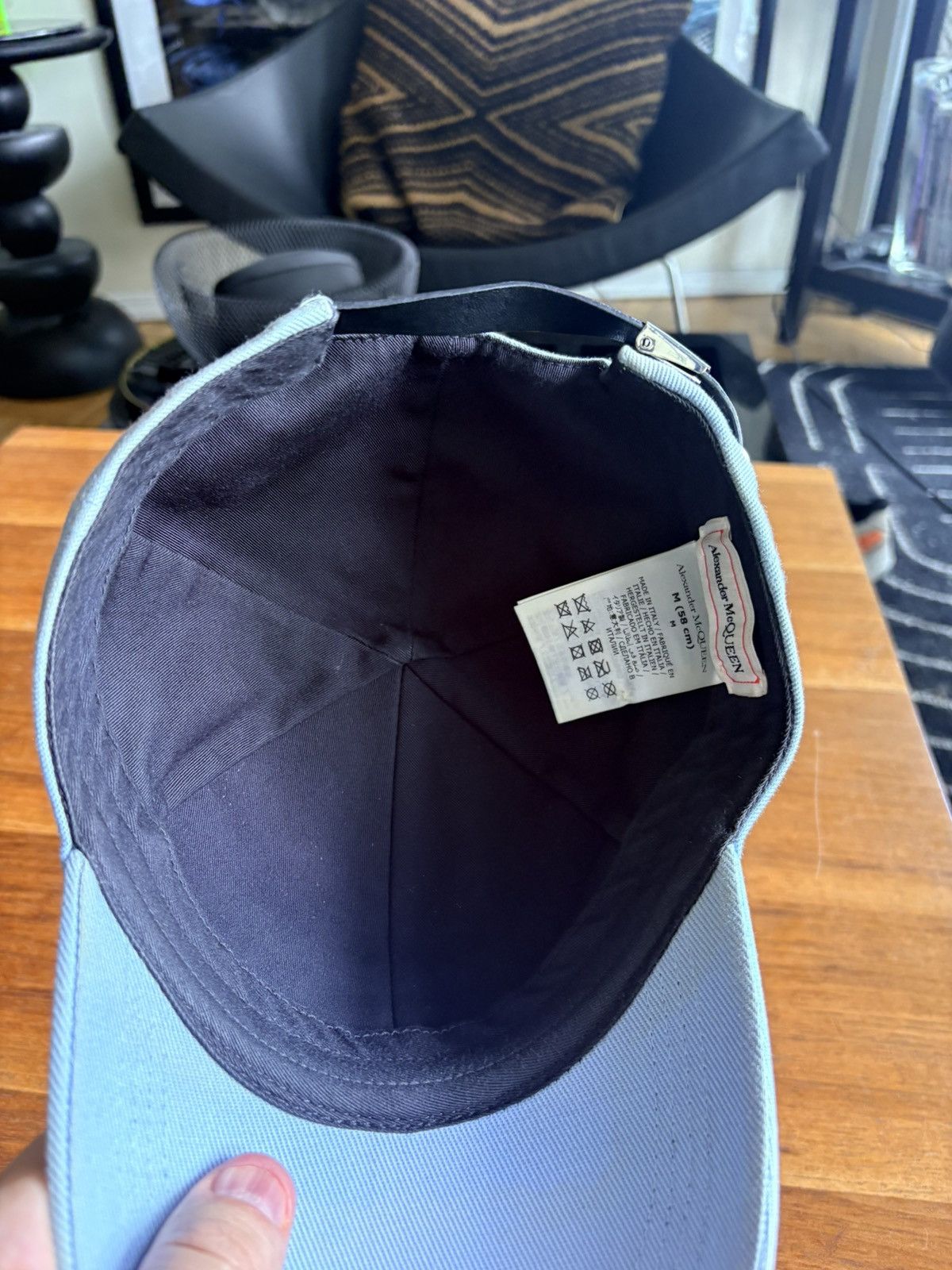 Alexander McQueen Alexander McQueen Light Blue Cap Size ONE SIZE - 4 Thumbnail