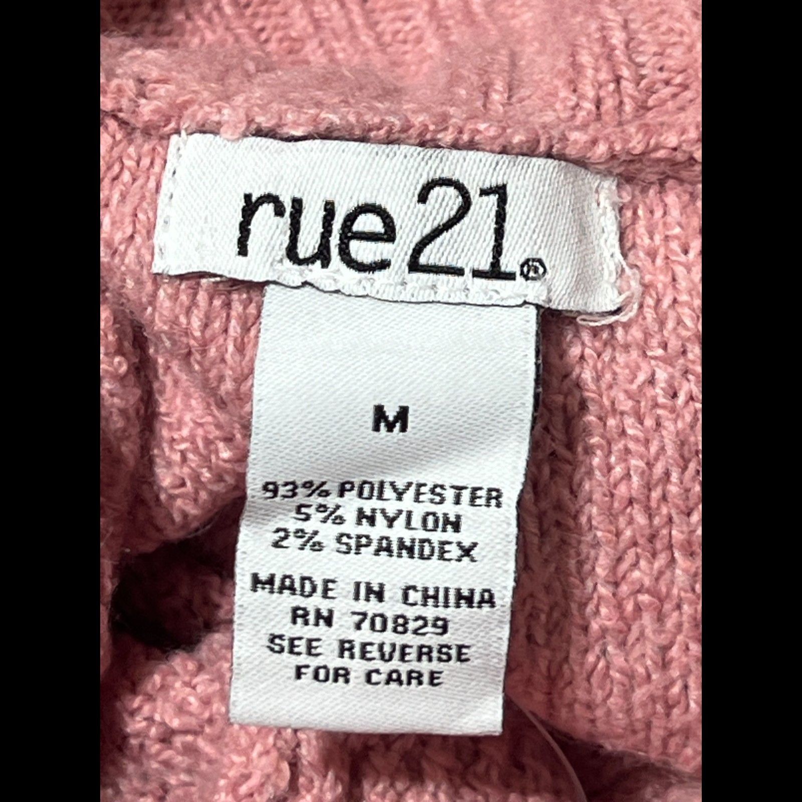 rue21 Rue 21 - Women's Turtleneck Knitted Sweater Dress - Pink - M Size M / US 6-8 / IT 42-44 - 11 Thumbnail
