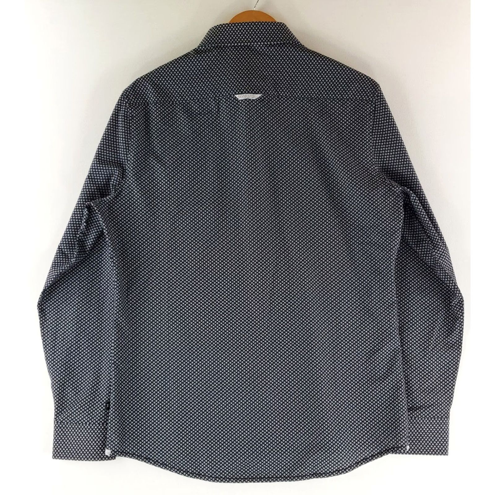 Vintage 7 Diamonds Button Down Short Sleeve Shirt Geometric Black Mens M 4 Way Stretch Shirt Size US M / EU 48-50 / 2 - 4 Thumbnail