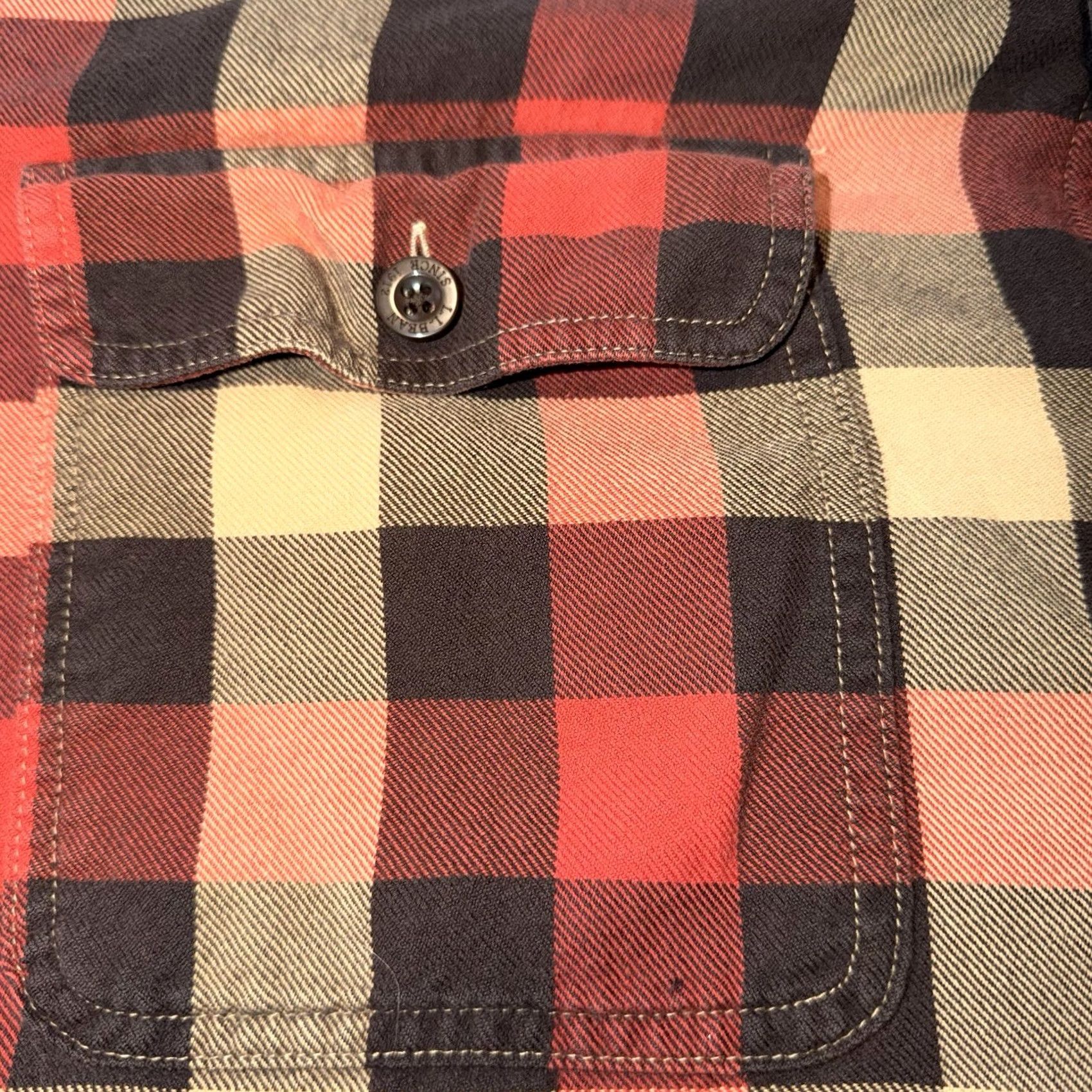 Vintage VINTAGE LL Bean Shacket Mens XXL Red Beige Black Plaid Fleece Lined Flannel Shirt Size US XXL / EU 58 / 5 - 3 Thumbnail