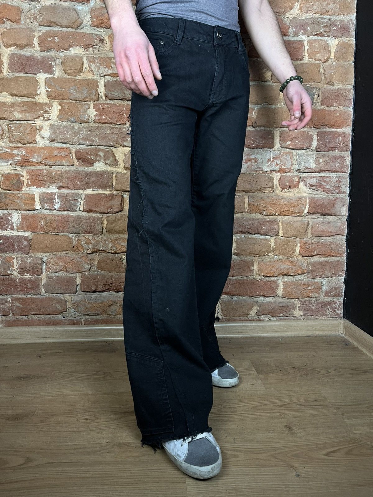Handmade Handmade custom denim jeans flared pants reworked grunge Size US 31 - 4 Thumbnail