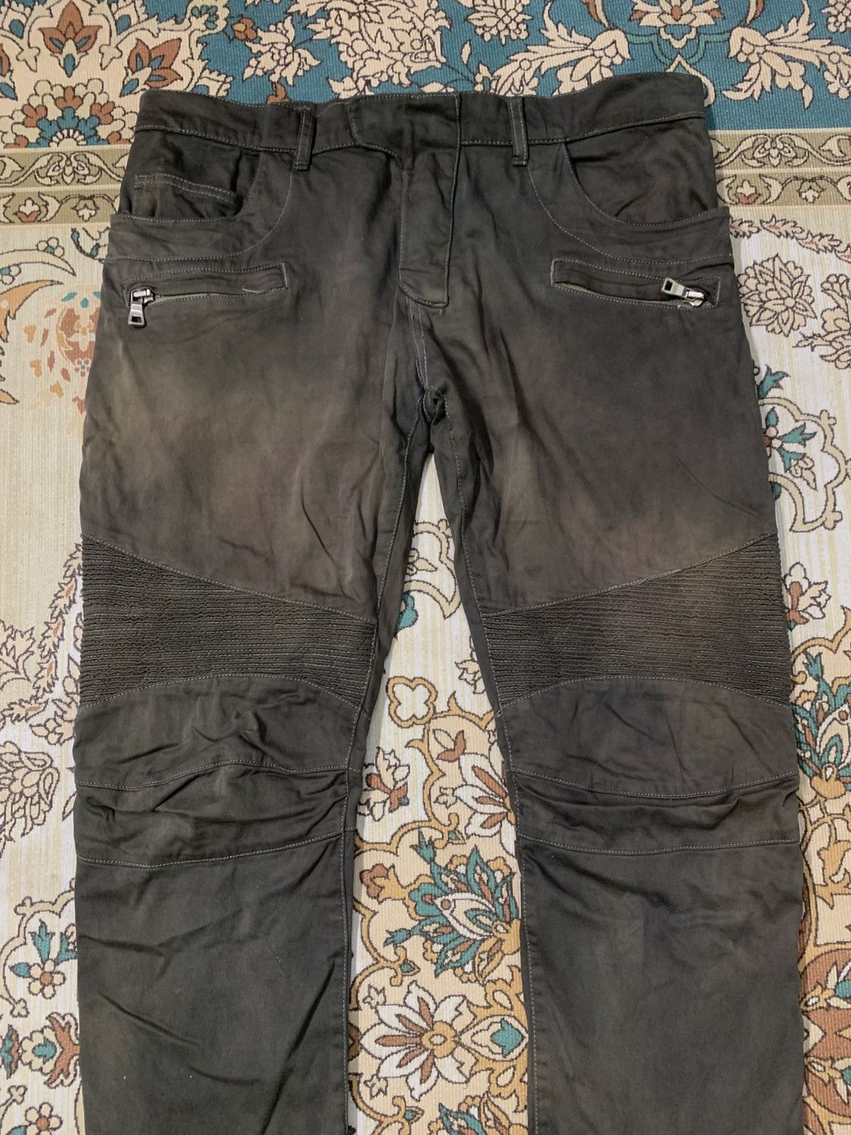 Balmain BALMAIN PARIS BIKER JEANS LAMPO ZIPPER Size US 38 / EU 54 - 2 Thumbnail