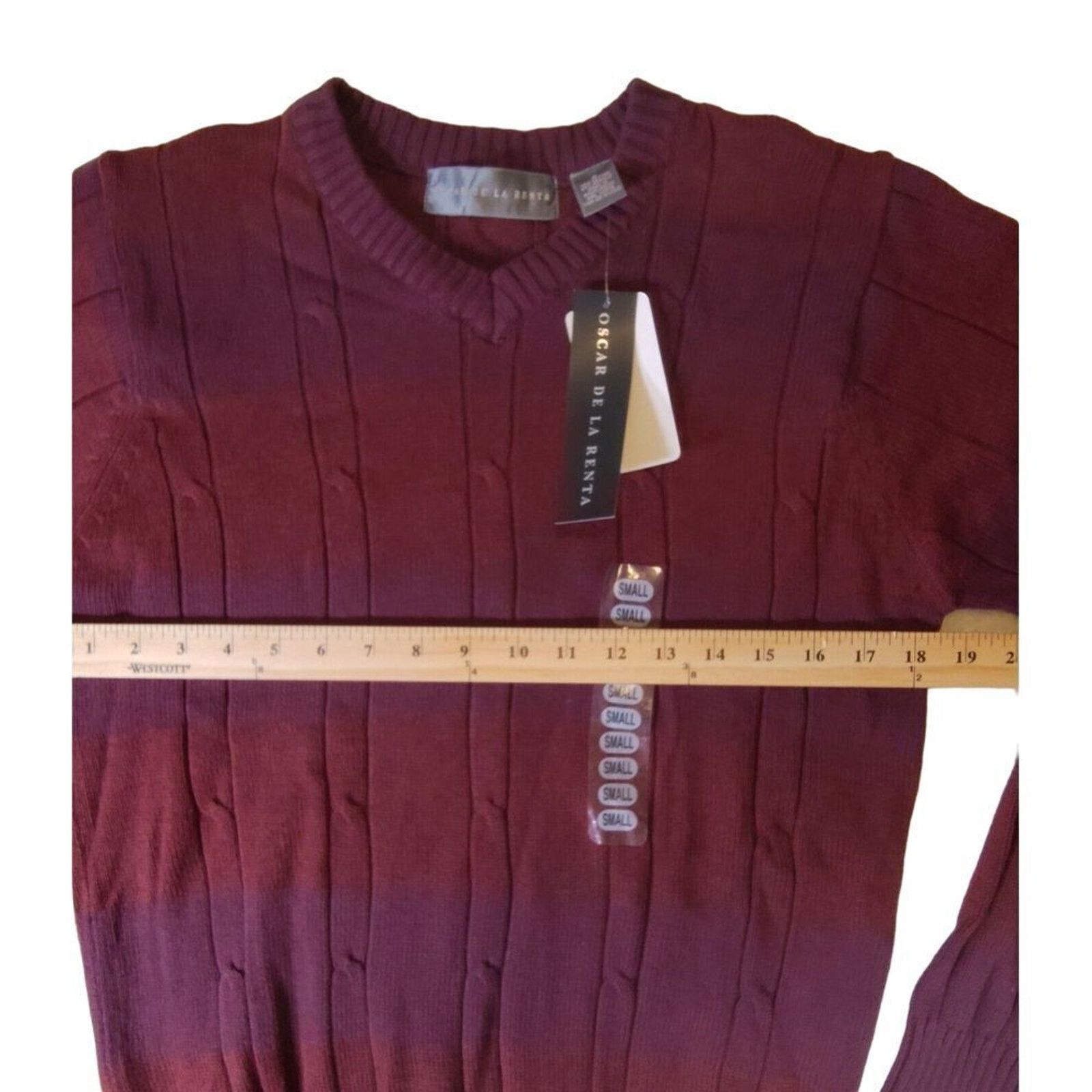 Oscar De La Renta Oscar De La Renta Mens Small Sweater Cable knit Grandpa Size US S / EU 44-46 / 1 - 7 Thumbnail