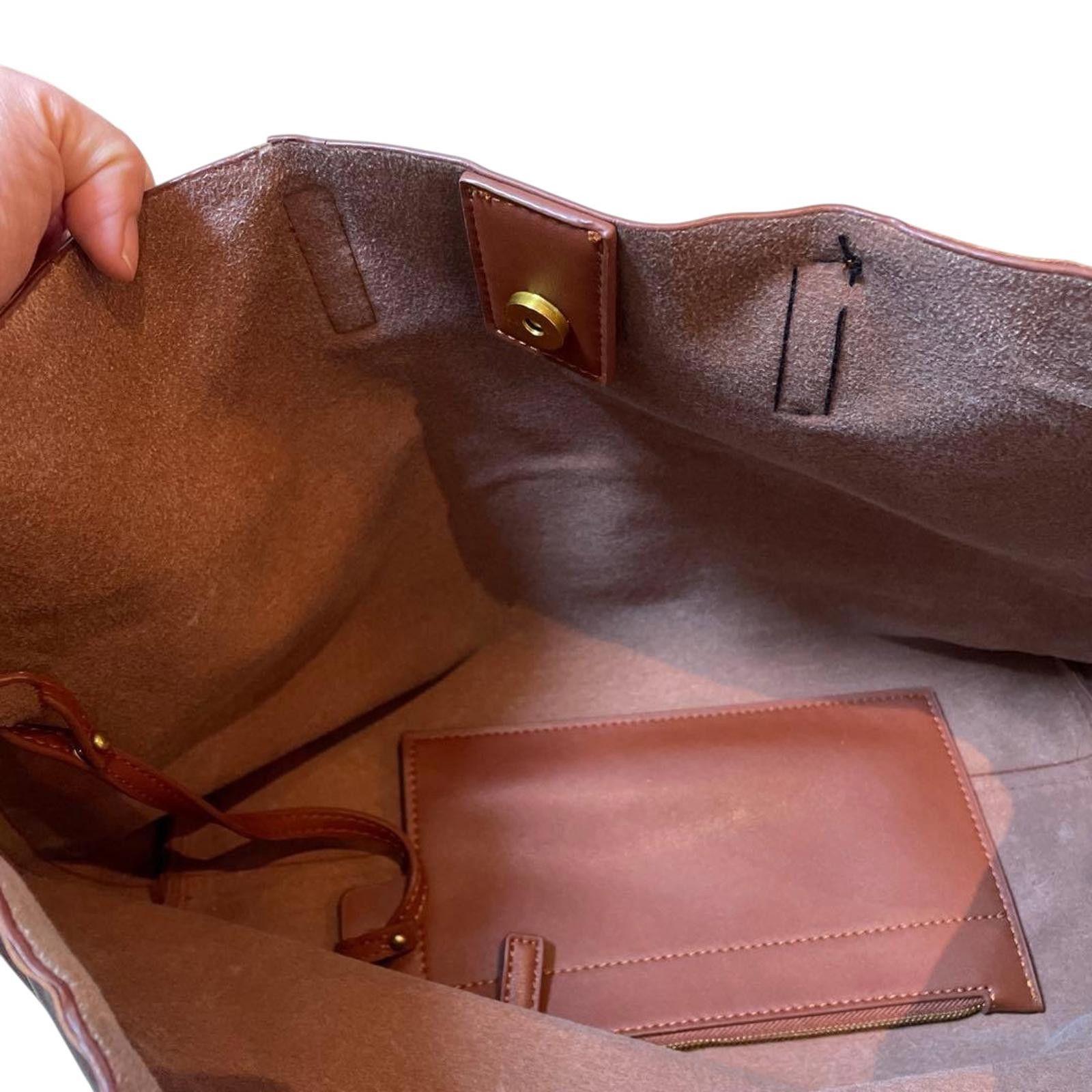 Saint Laurent Paris Saint Laurent - Brown Leather Tote Bag Size ONE SIZE - 6 Thumbnail