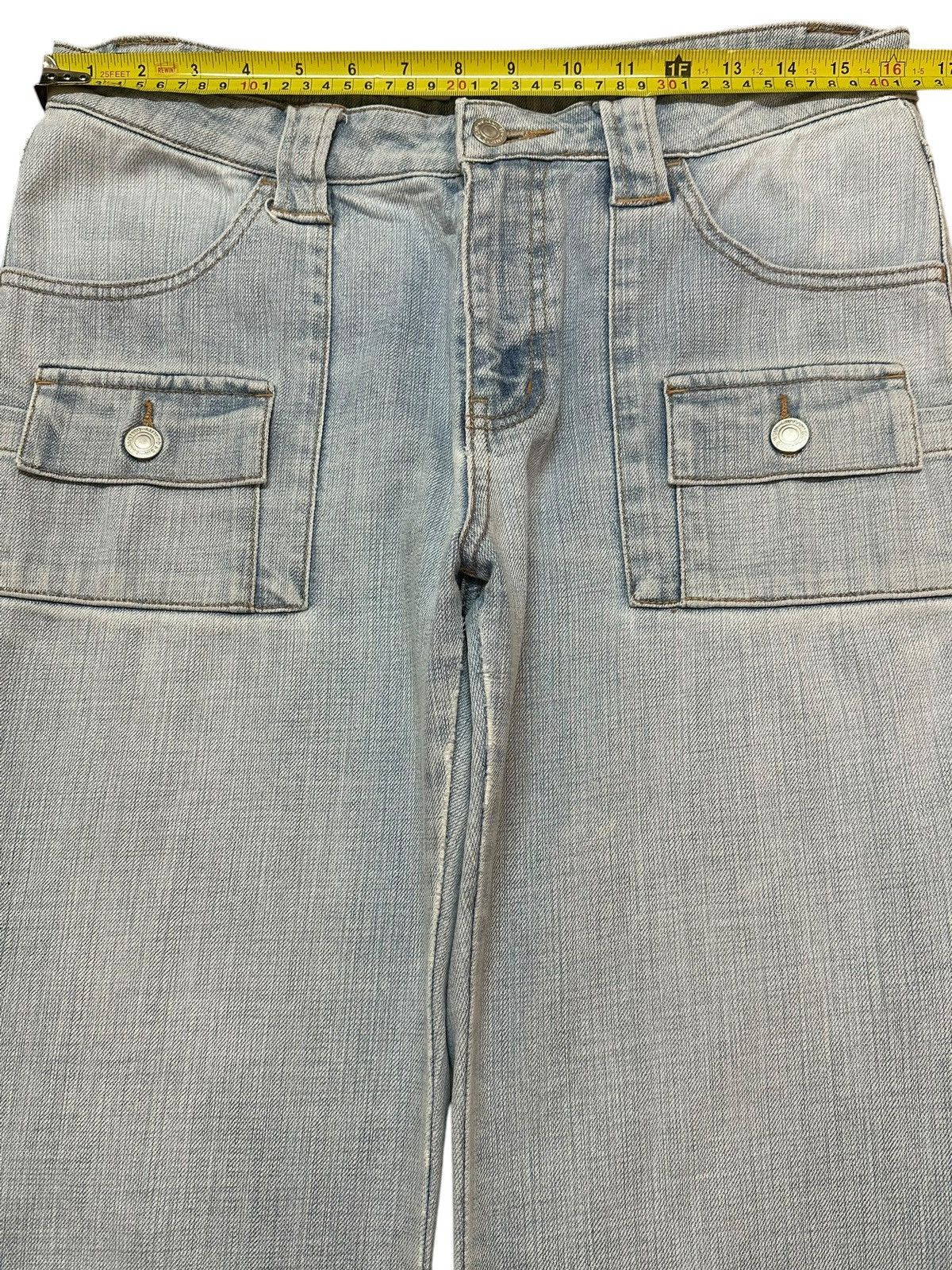 Vintage Japanese Brand Bush Pants Faded Wash Wide Leg Jeans