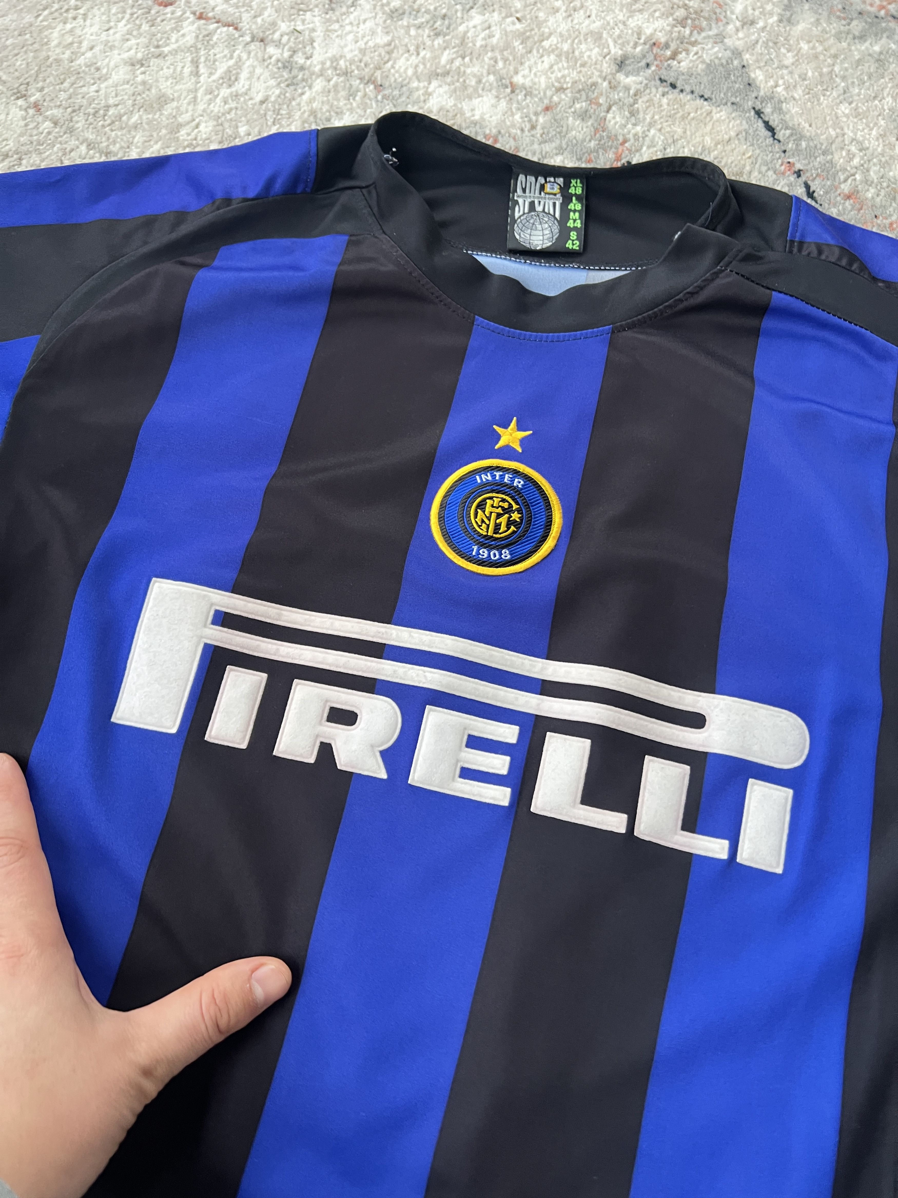 Vintage Internazionale Pirelli Adriano 10 Vintage Football Jersey Size US XL / EU 56 / 4 - 2 Thumbnail