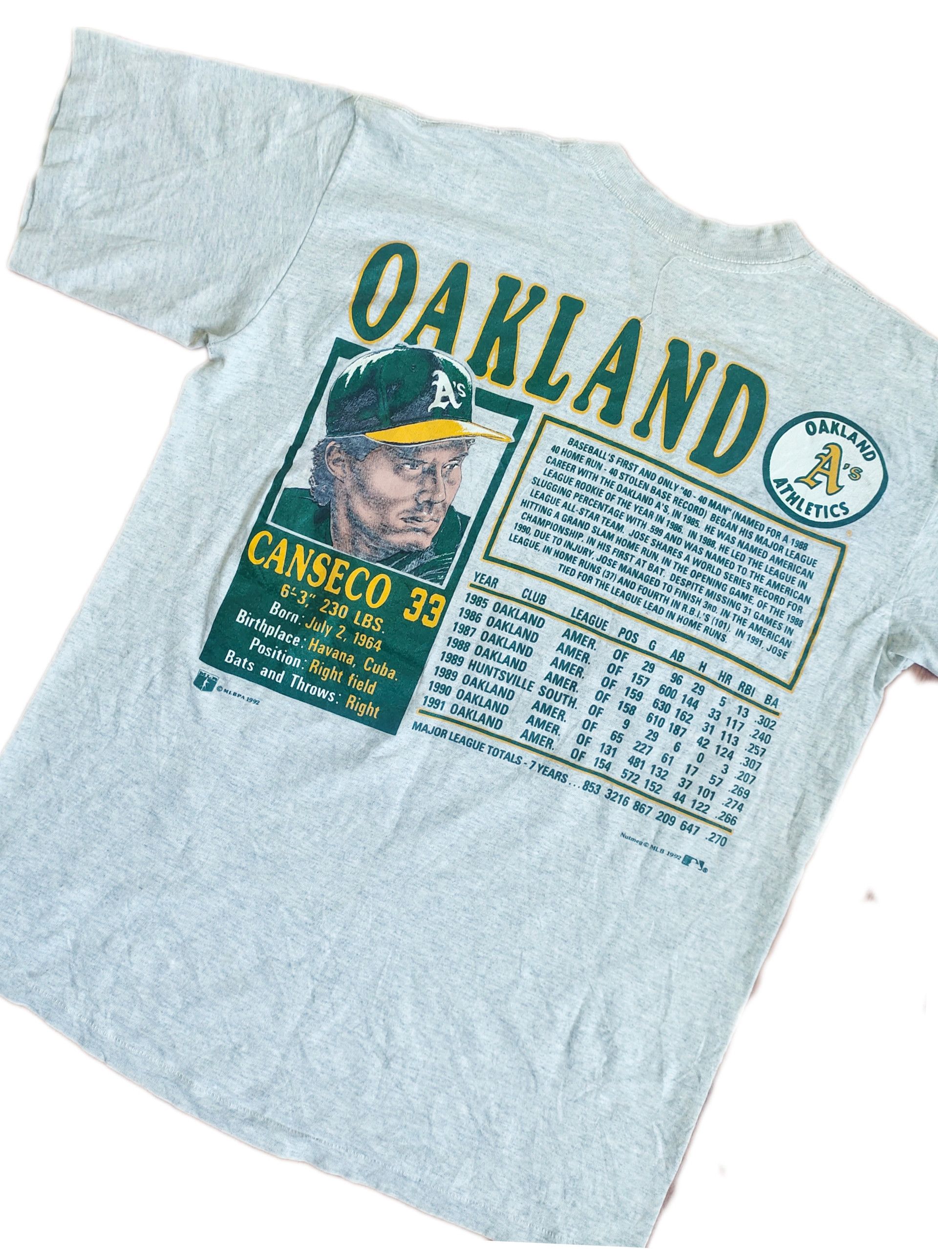 Nutmeg × Vintage Vintage Jose Canseco Oakland Athletics Player 90s T-shirt Size US L / EU 52-54 / 3 - 10 Thumbnail