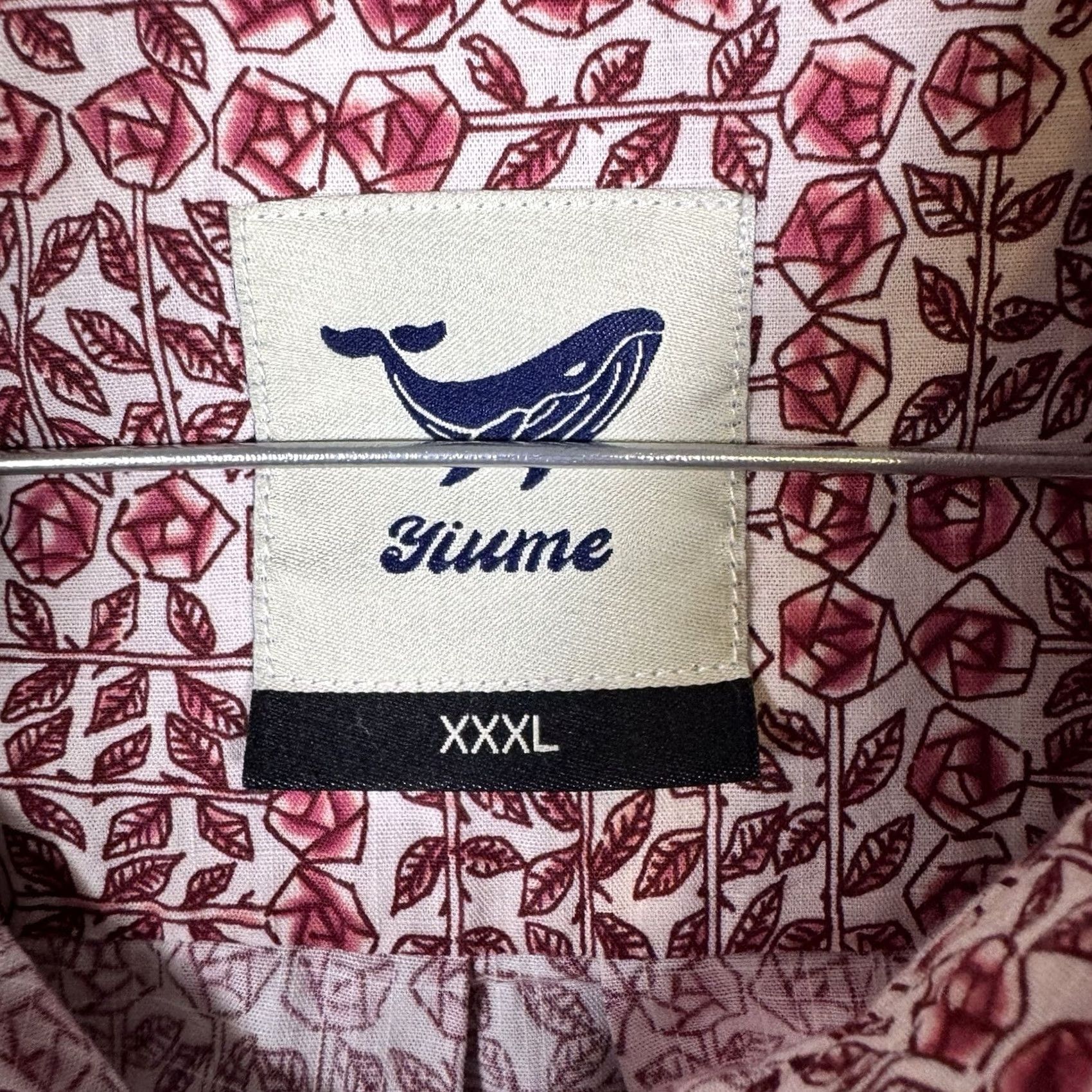 Vintage Yiume Shirt Men's 3XL Floral Hawaiian All Over Print Red Rose Art Button-Up Short Sleeve Casual Size US XXL / EU 58 / 5 - 6 Thumbnail