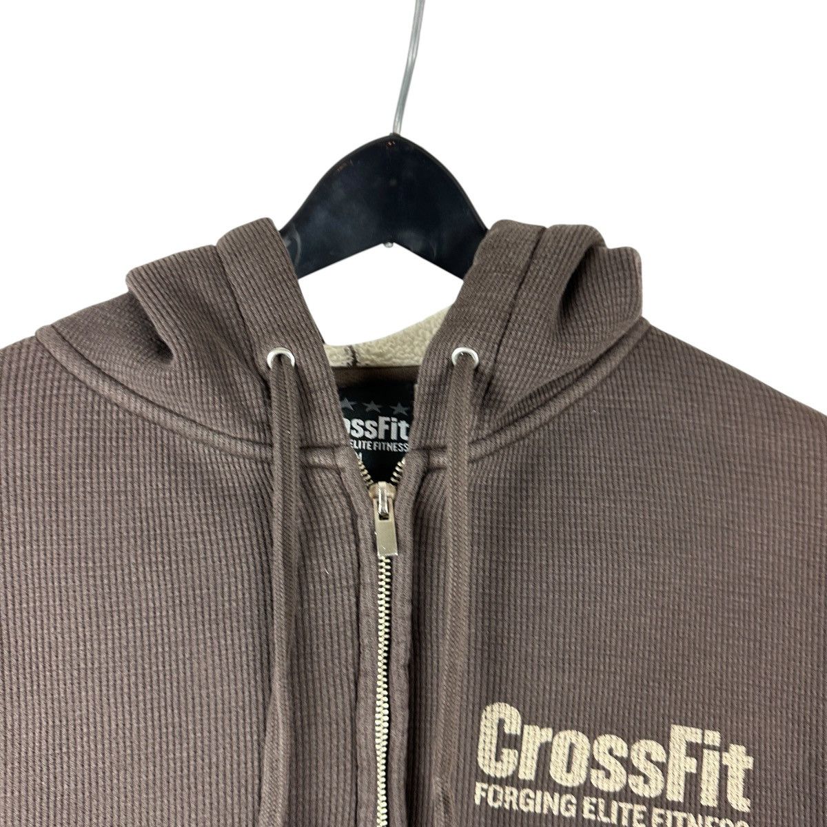 Vintage Vintage Y2K CrossFit Waffle Knit Sherpa Lined Hoodie Size US M / EU 48-50 / 2 - 6 Thumbnail