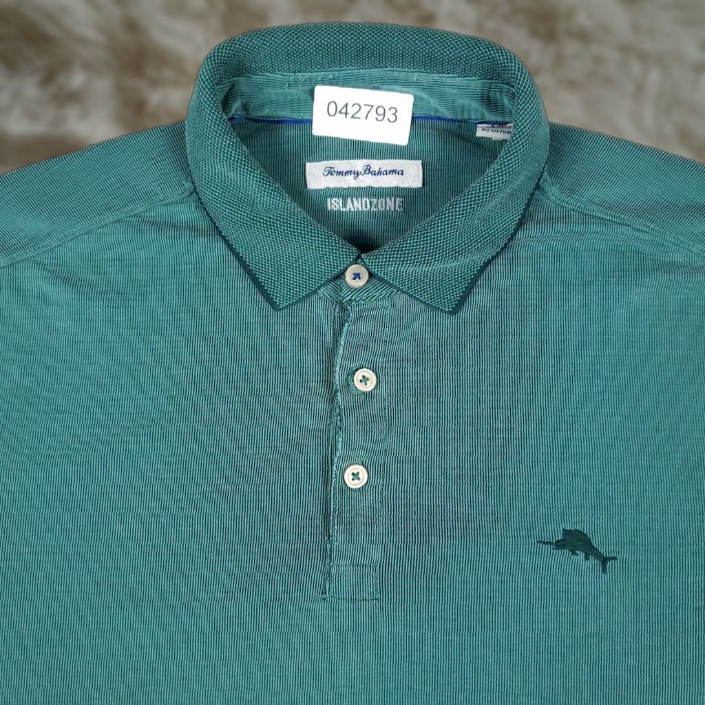 Tommy Bahama VINTAGE Tommy Bahama Polo Shirt Mens Large Green Marlin Casual Short Sleeve Size US L / EU 52-54 / 3 - 1 Thumbnail