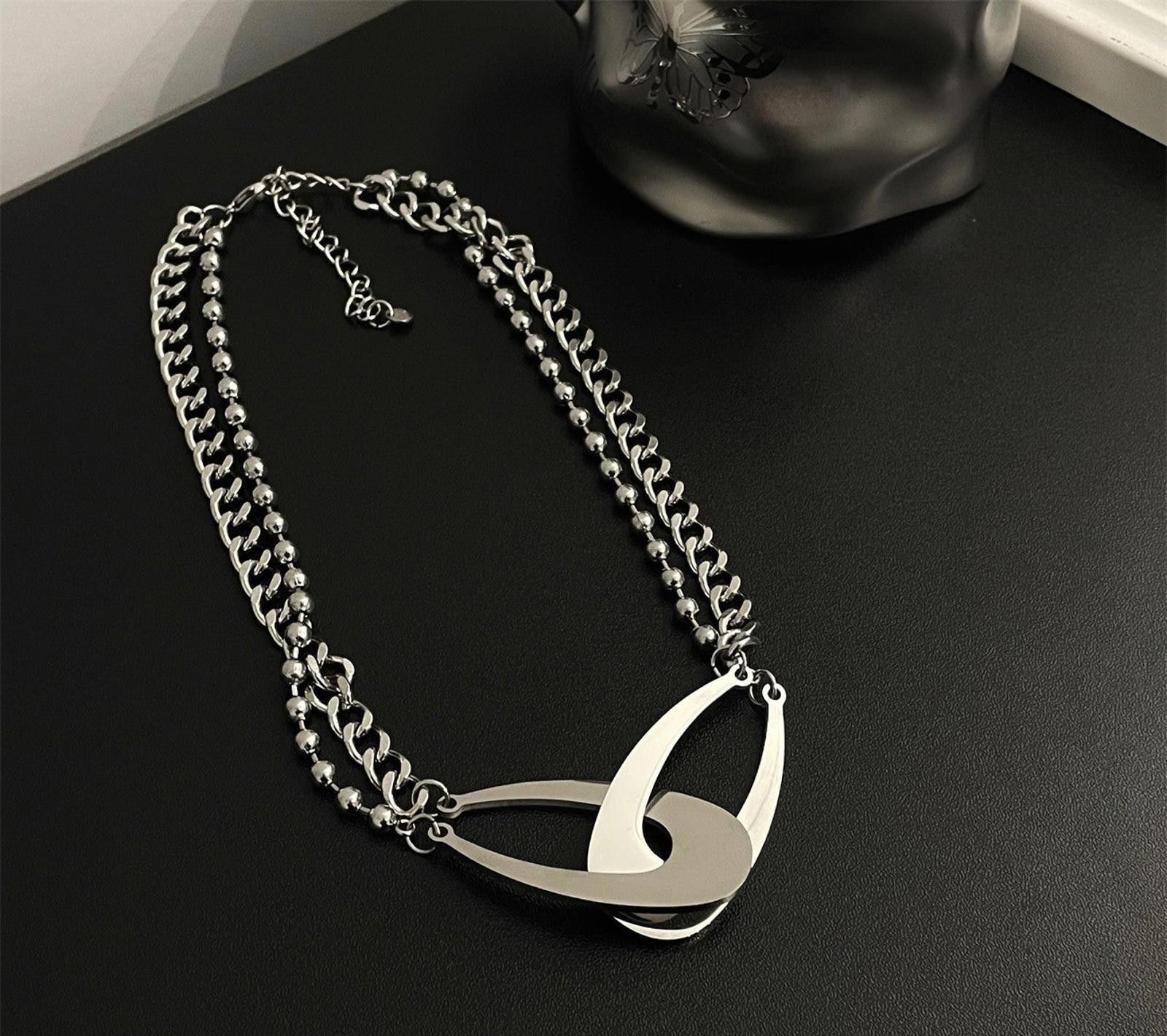 Jewelry Stylish Silver Statement Necklace Size ONE SIZE - 4 Thumbnail