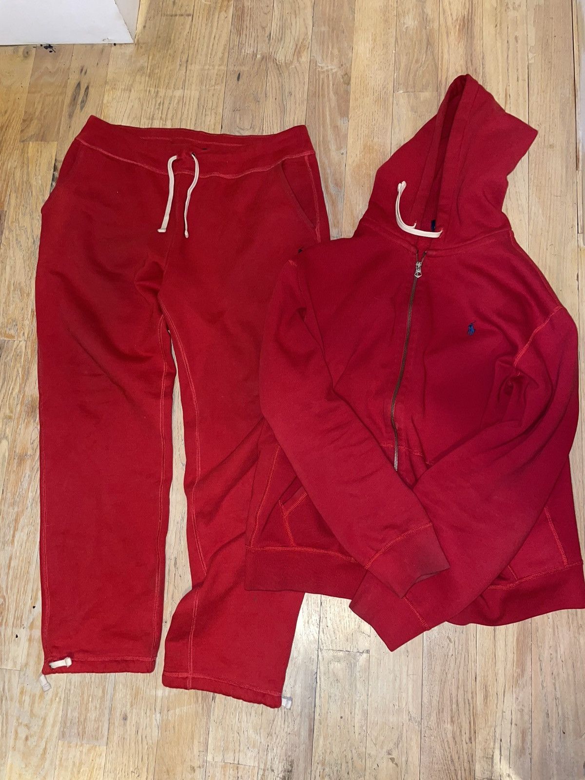 image of Polo Ralph Lauren Red Polo Sweatsuit in Grey, Men's (Size XL)