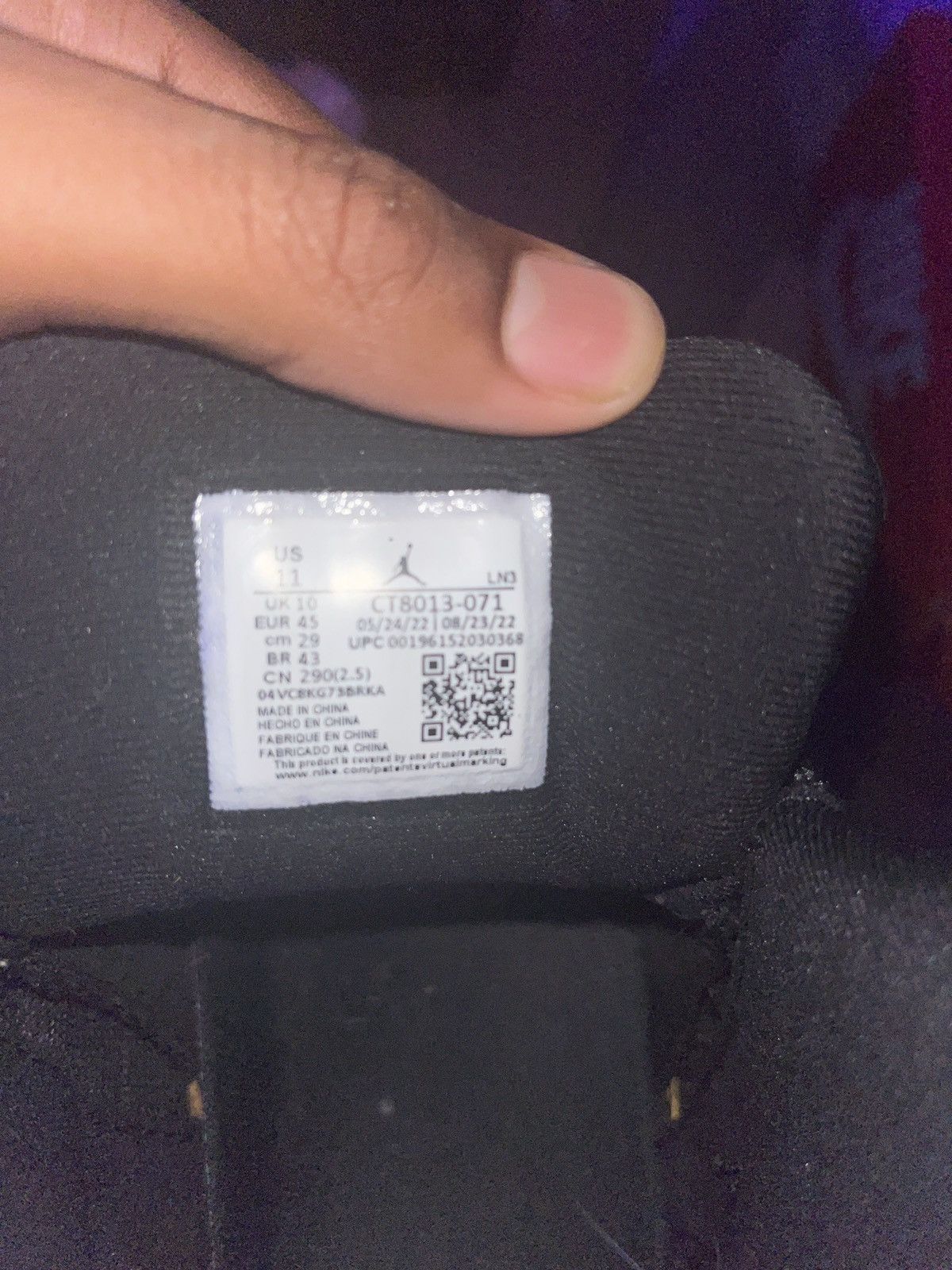 Jordan Brand Air Jordan 12 black taxi Size US 11 / EU 44 - 7 Thumbnail