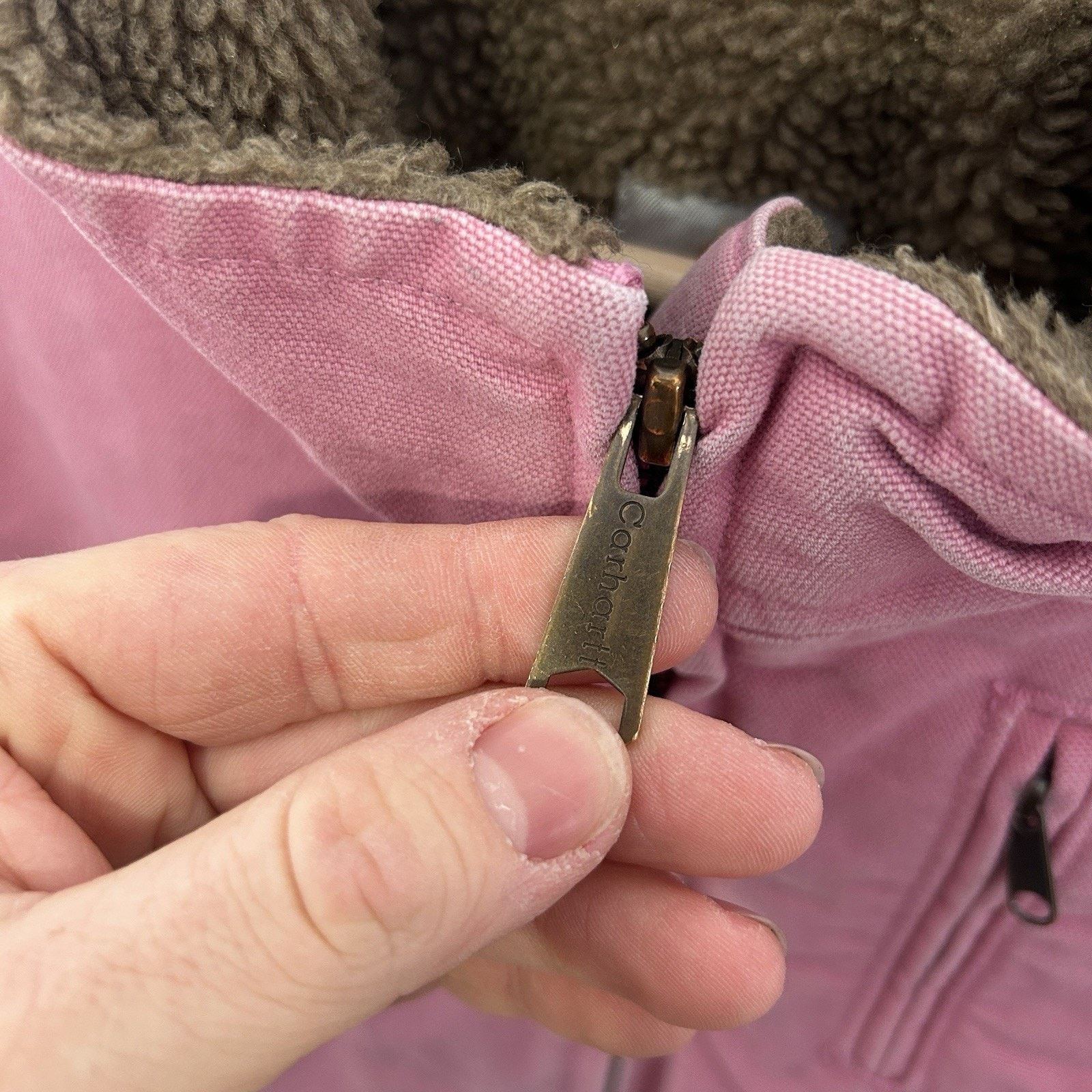 Carhartt Vintage Carhartt Sherpa-Lined Canyon Jacket “Pink Rose” Size XL / US 12-14 / IT 48-50 - 13 Thumbnail