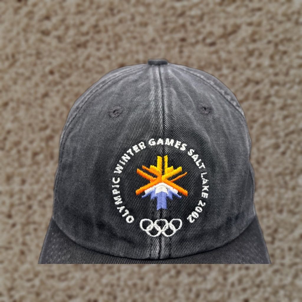 Vintage Olympic Winter Games Salt Lake 2002 Hat Cap StrapBack Adult One Size Gray Cotton Size ONE SIZE - 1 Thumbnail