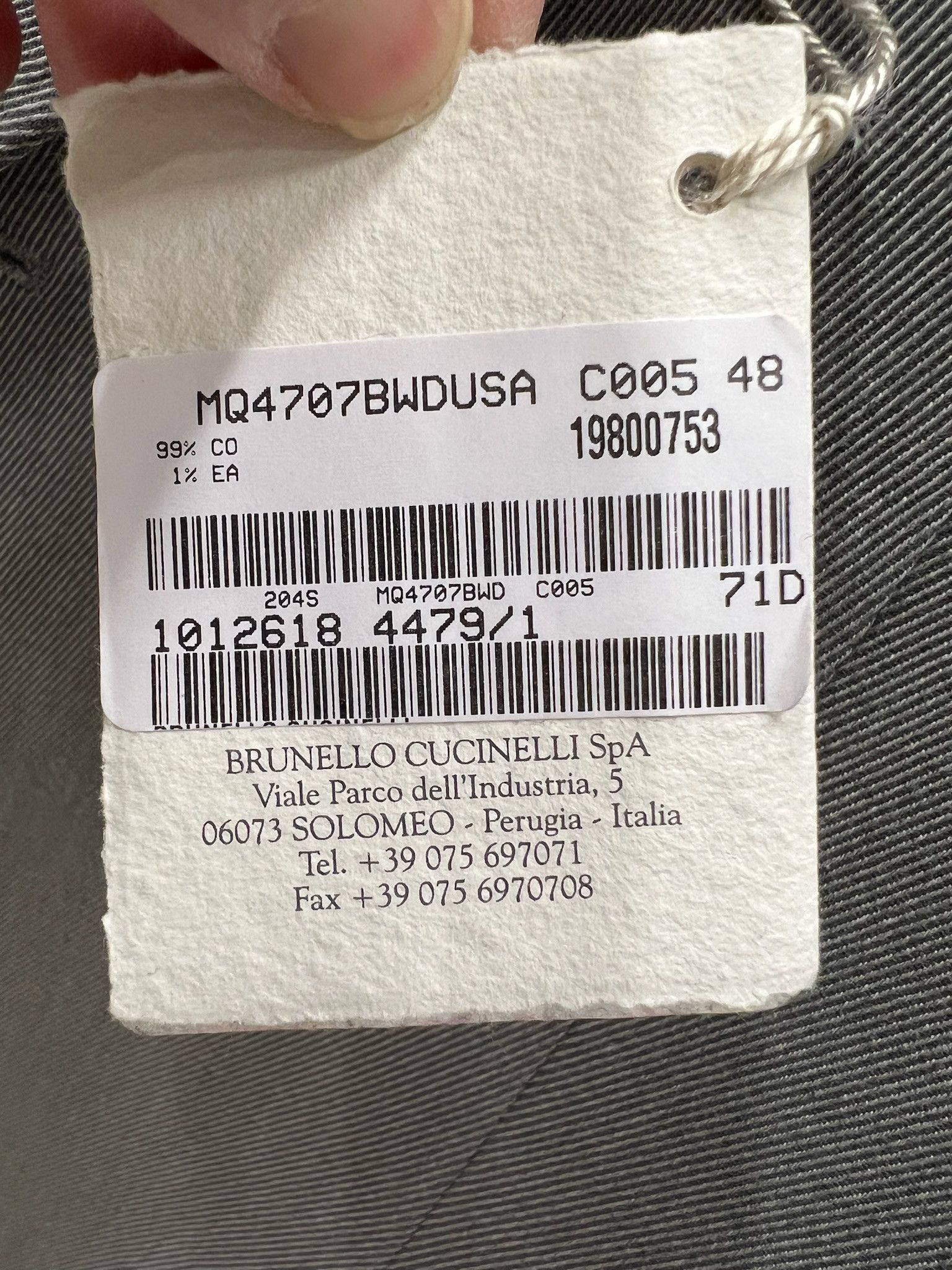 Brunello Cucinelli o1w1db10125 Suit Type Jacket in Grey Size US M / EU 48-50 / 2 - 7 Thumbnail