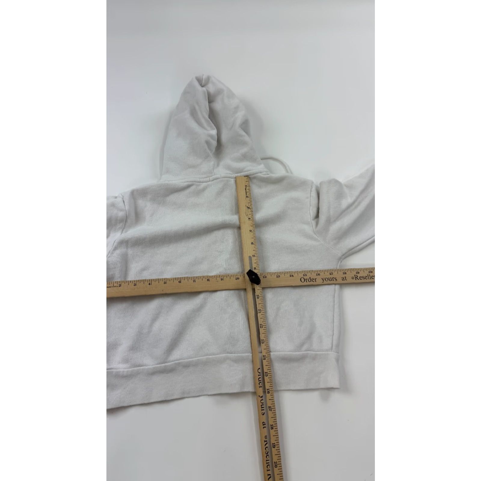 Vintage John Galt Hoodie Sweatshirt Womens One Size Gray Cropped Full Zip Hooded Long Sleeve Pockets Outdoor Fall Winter Activewear Size ONE SIZE - 6 Thumbnail