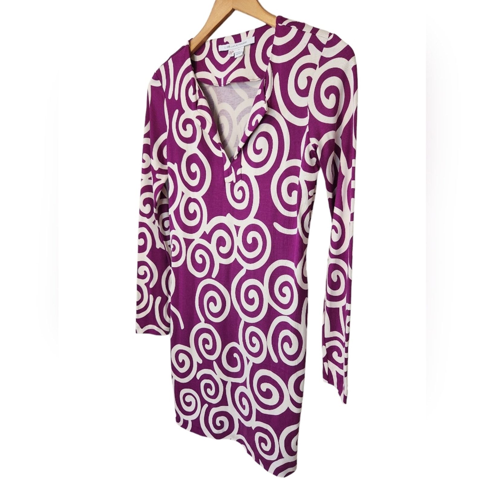 Diane von Furstenberg Diane Von Furstenberg Silk Swirl Print Sheath Dress 2 Size XS / US 0-2 / IT 36-38 - 4 Thumbnail