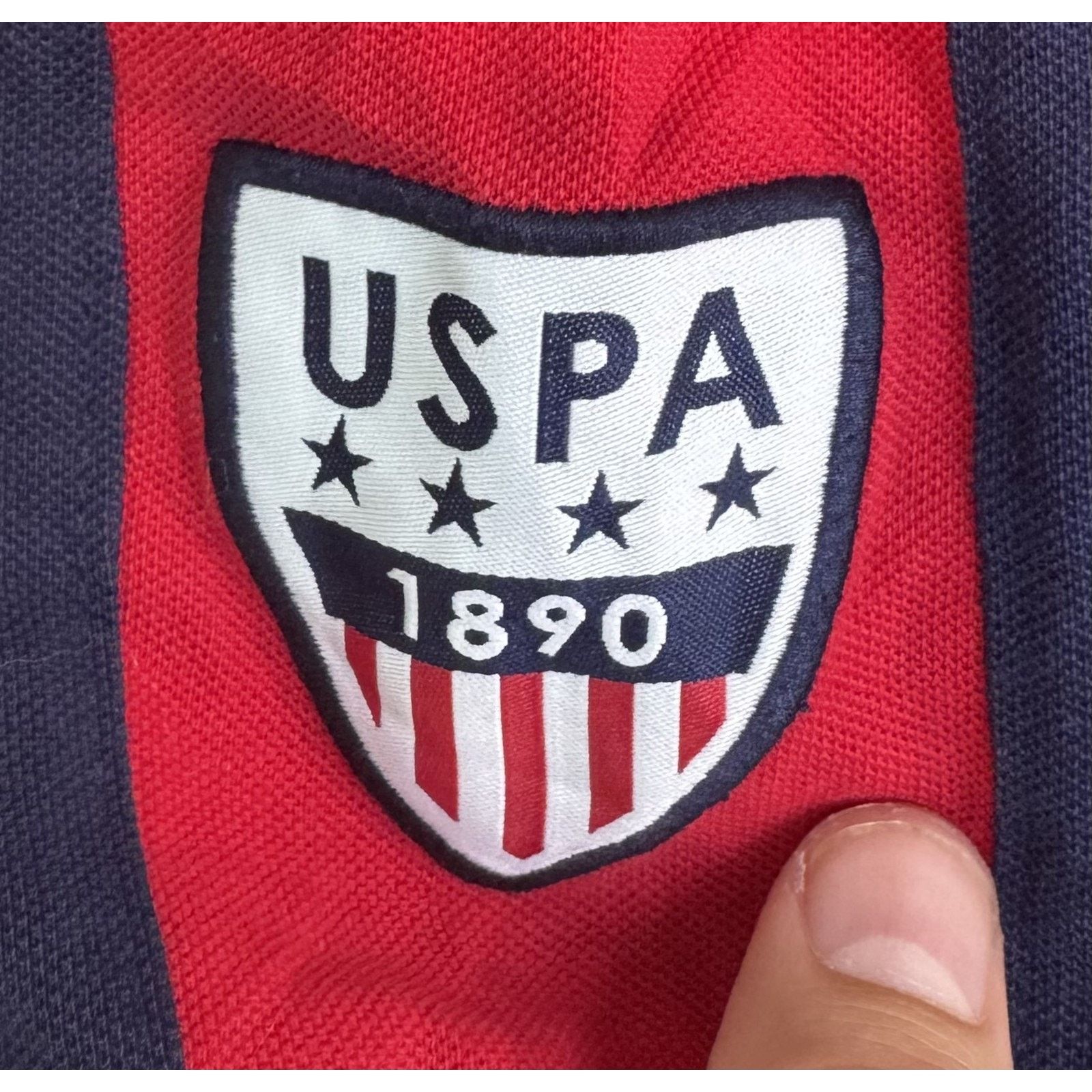 U.S. Polo Assn. U.S. Polo Assn Shirt Blue Red White USA Polo Retro Crest XL Size US XL / EU 56 / 4 - 2 Thumbnail