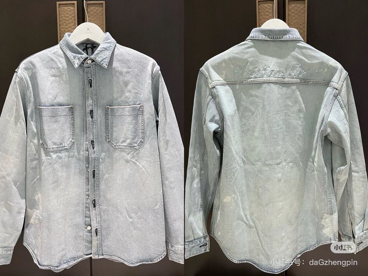 Dior Dior x Kenny Scharf Washed blue denim long sleeve tshirt Size US M / EU 48-50 / 2 - 1 Thumbnail