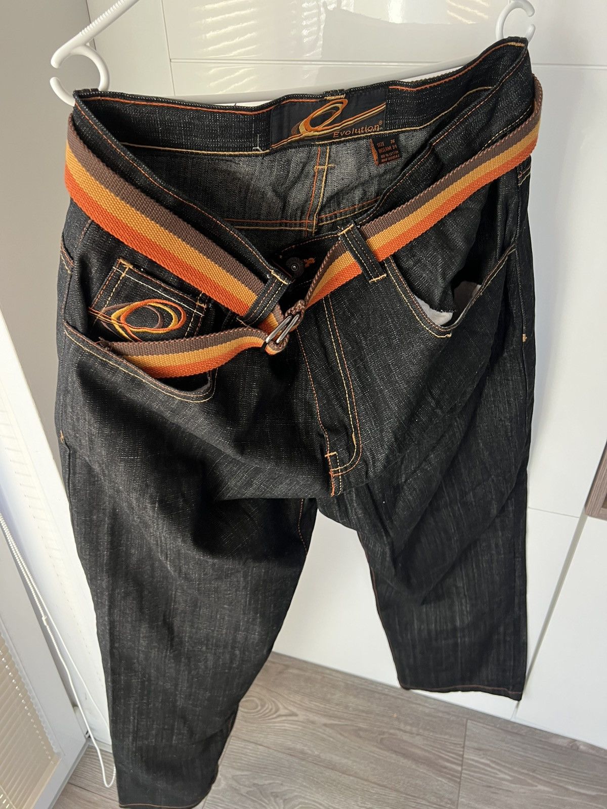 Other Evolution in Design Rap Y2k Men’s Embroidered Logo OG Jeans Size US 36 / EU 52 - 9 Thumbnail