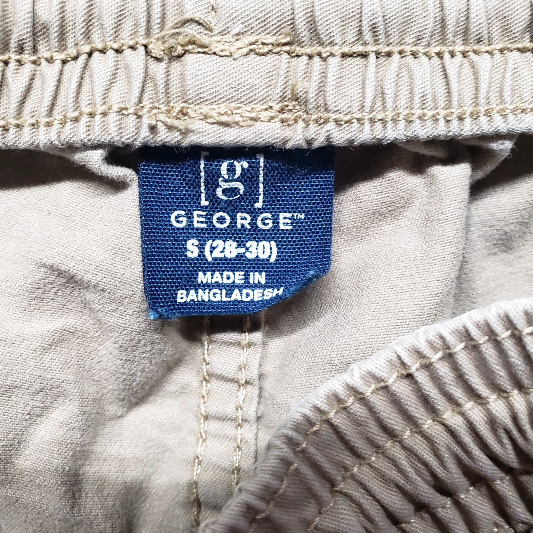 George George Shorts Adult Men's Size S Small 28-30 Beige Tan Stretch Above The Knee Men's Size US 29 - 2 Thumbnail