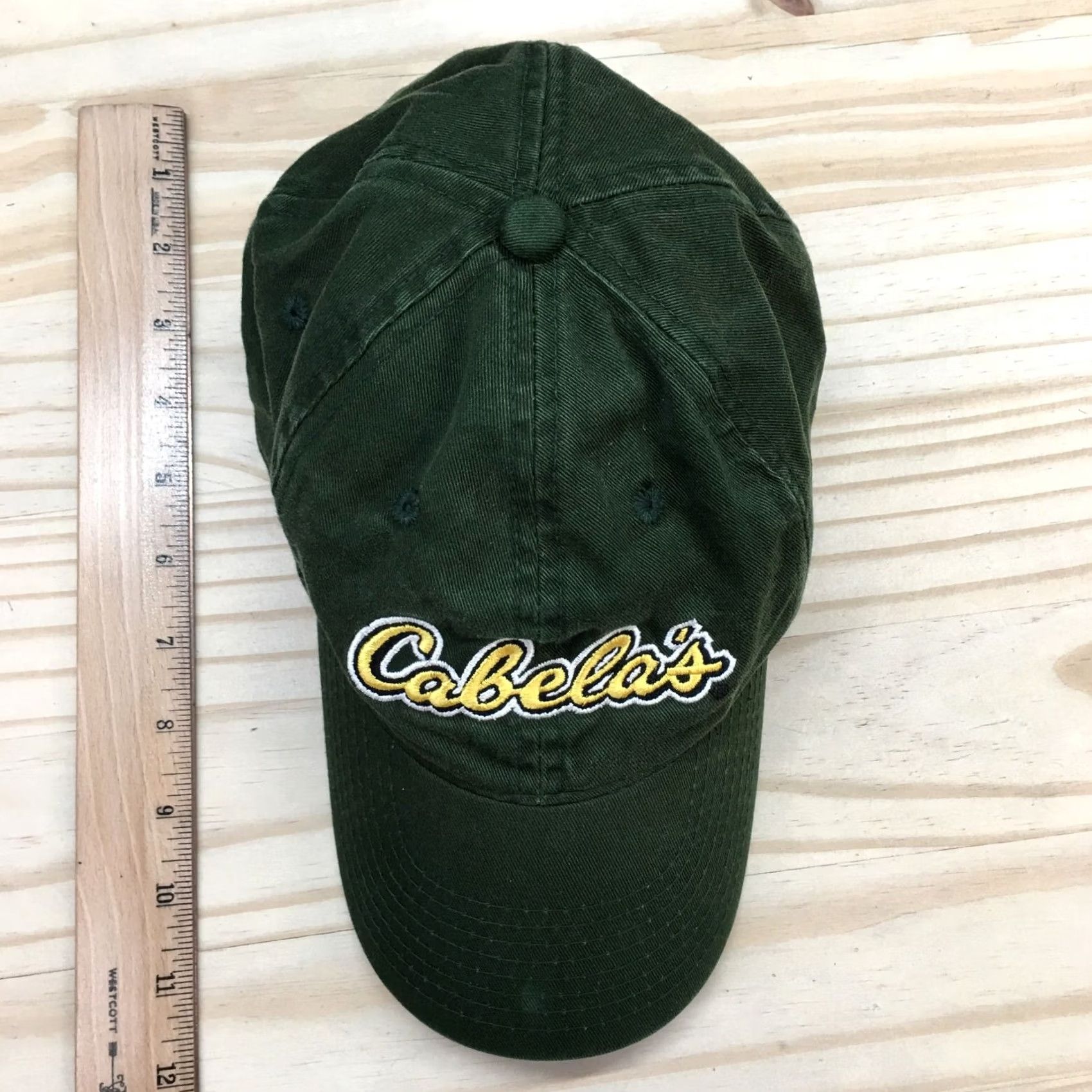 Vintage Cabelas Baseball Cap - Mens Green Adjustable Logo - Adult Size - One Size ONE SIZE - 3 Thumbnail