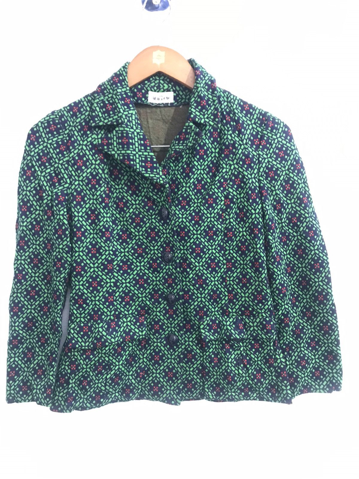 Designer × Japanese Brand × Vintage Vintage Mirsa Italy women green blazer Size S / US 4 / IT 40 - 1 Thumbnail